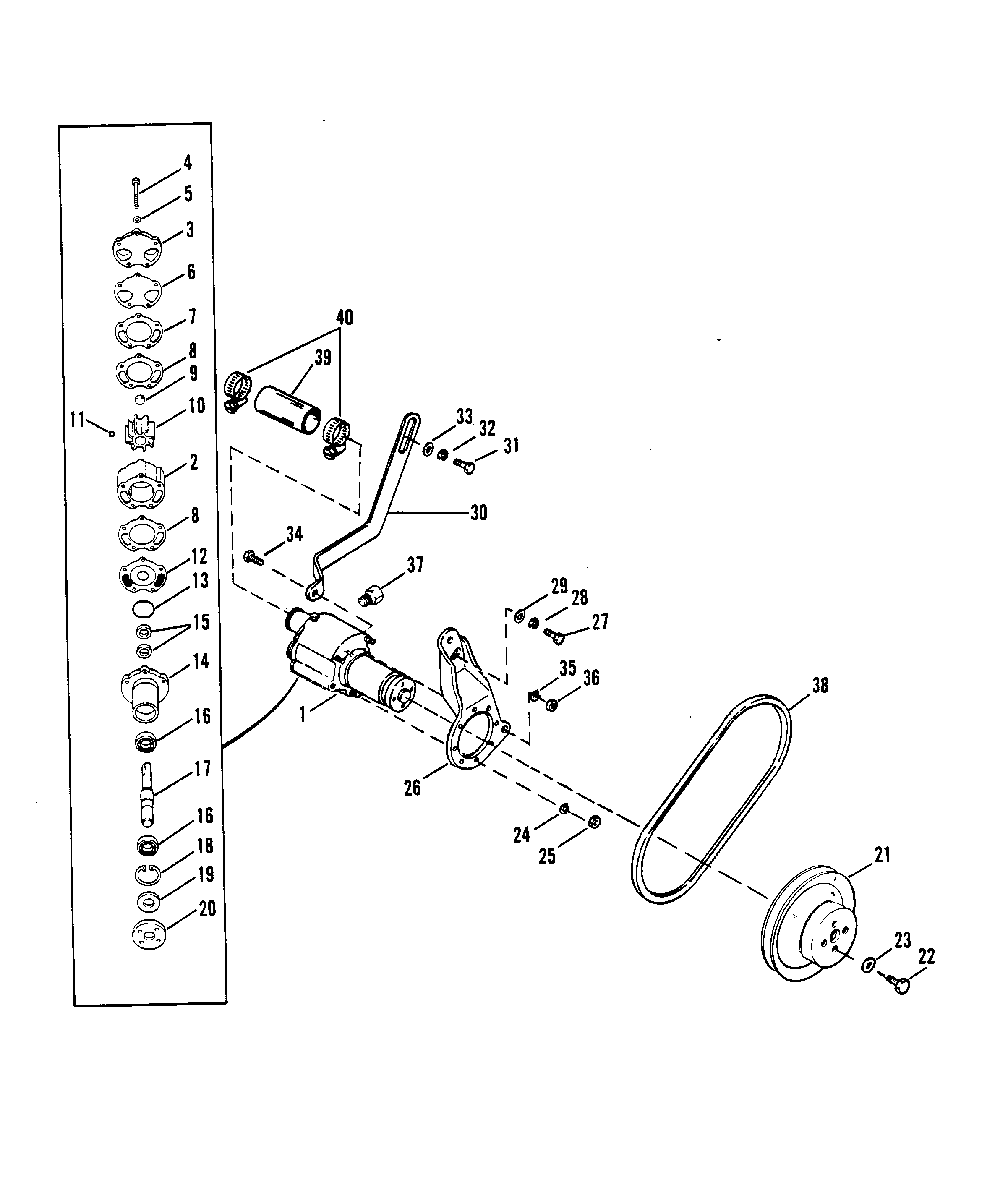SEA WATER PUMP ASSEMBLY (TR)