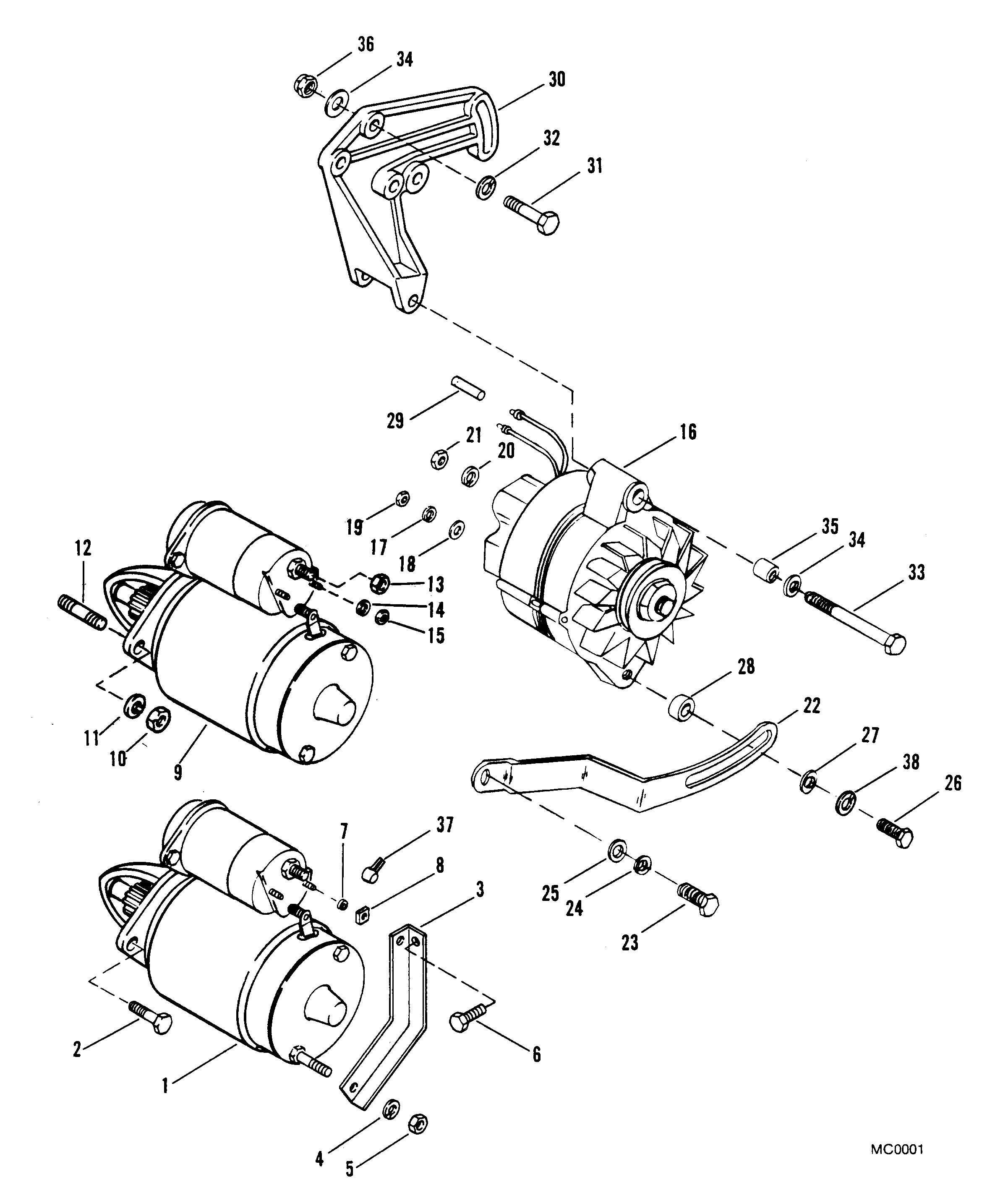 STARTER MOTOR AND ALTERNATOR