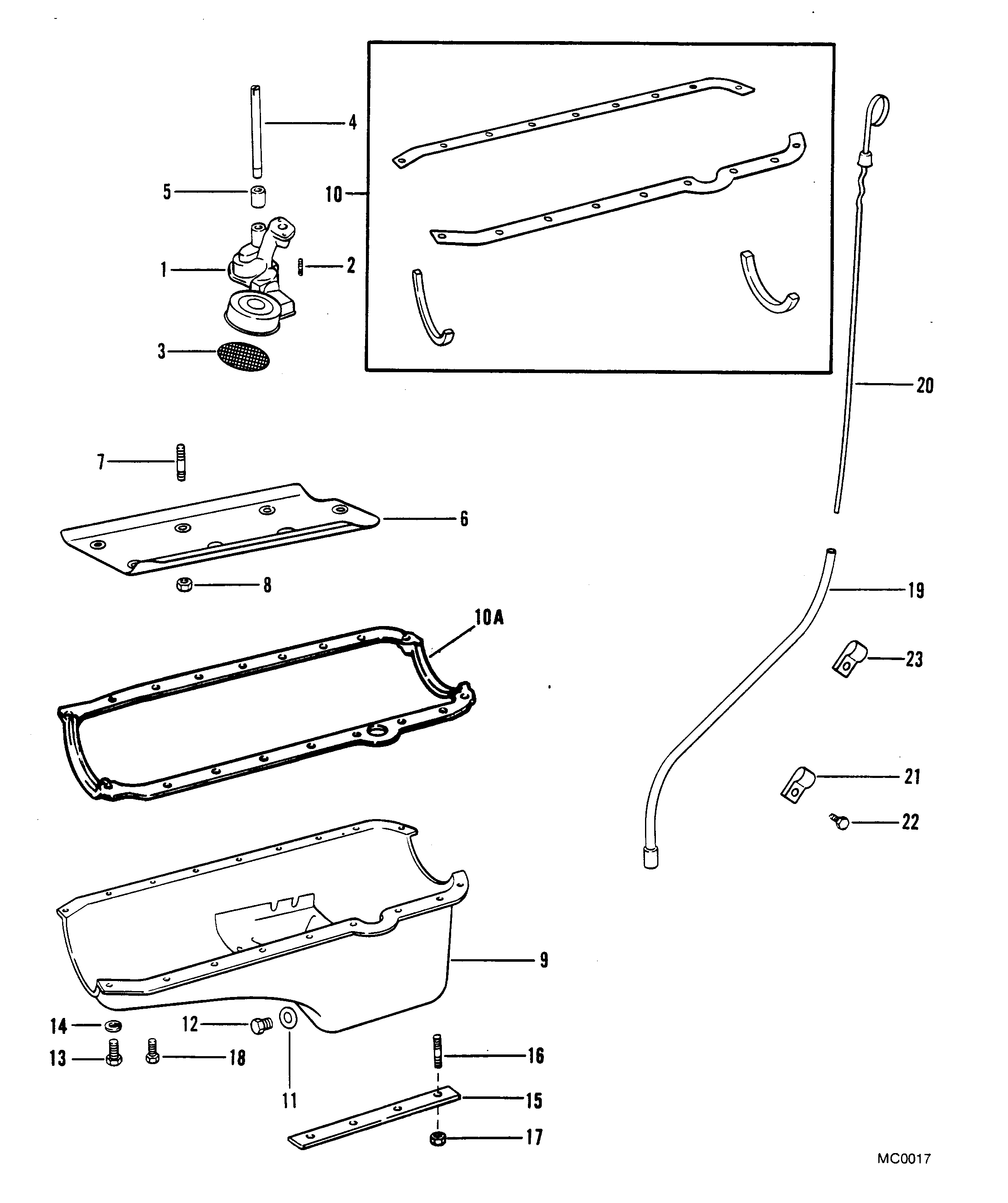 OIL PAN AND OIL PUMP