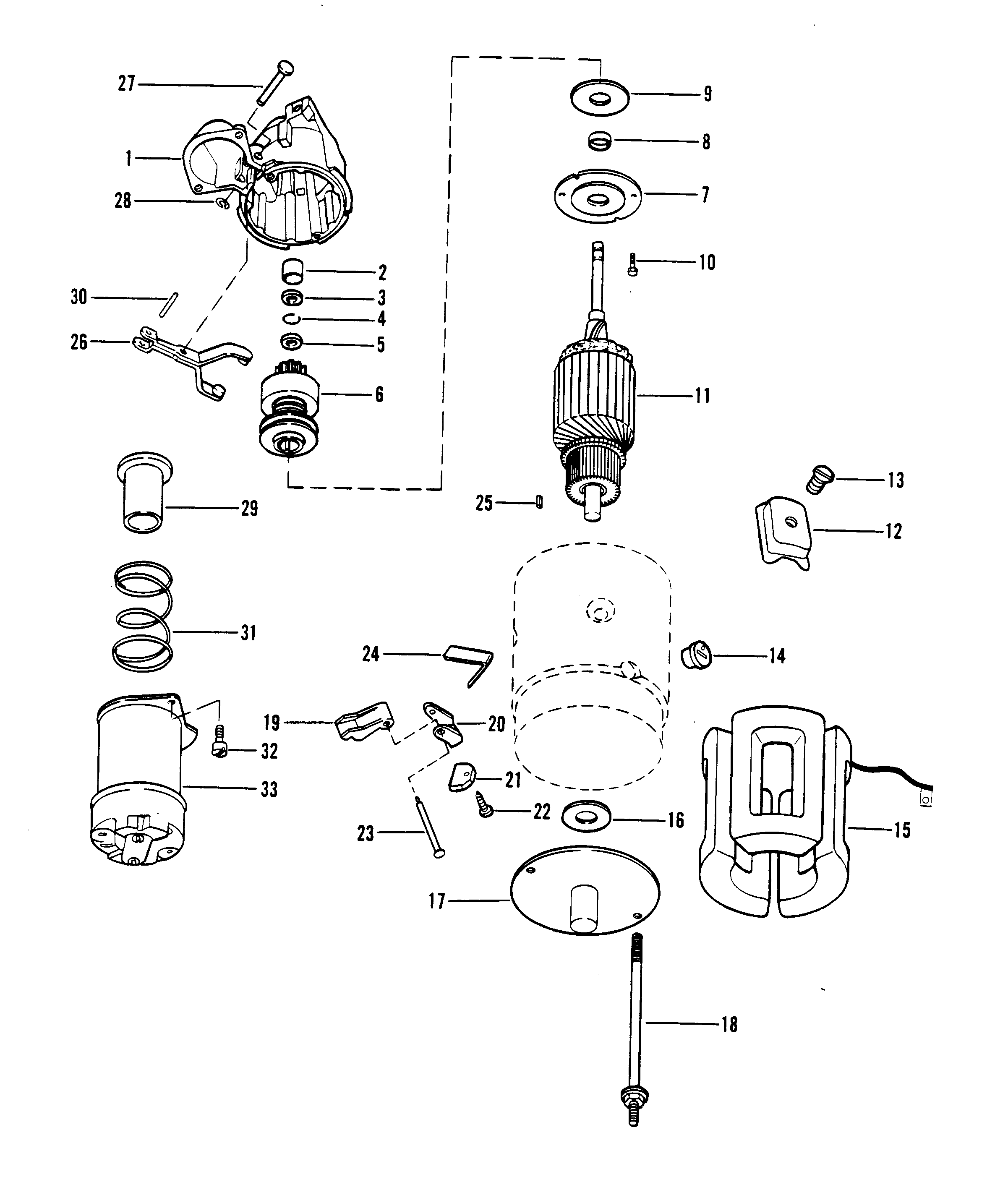 STARTER MOTOR  MR - 14 FLYWHEEL
