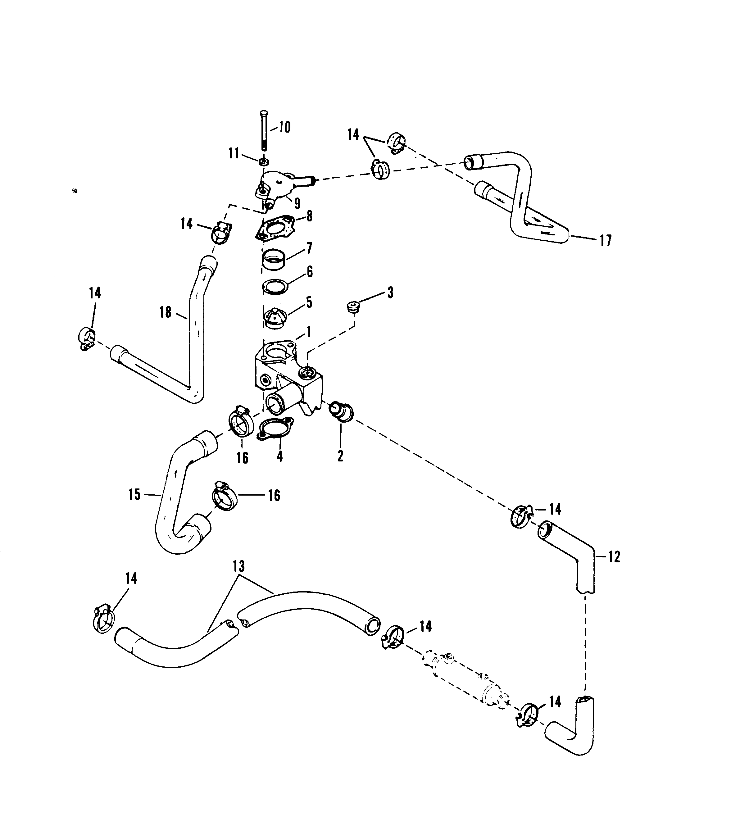 THERMOSTAT HOUSING (STANDARD COOLING)