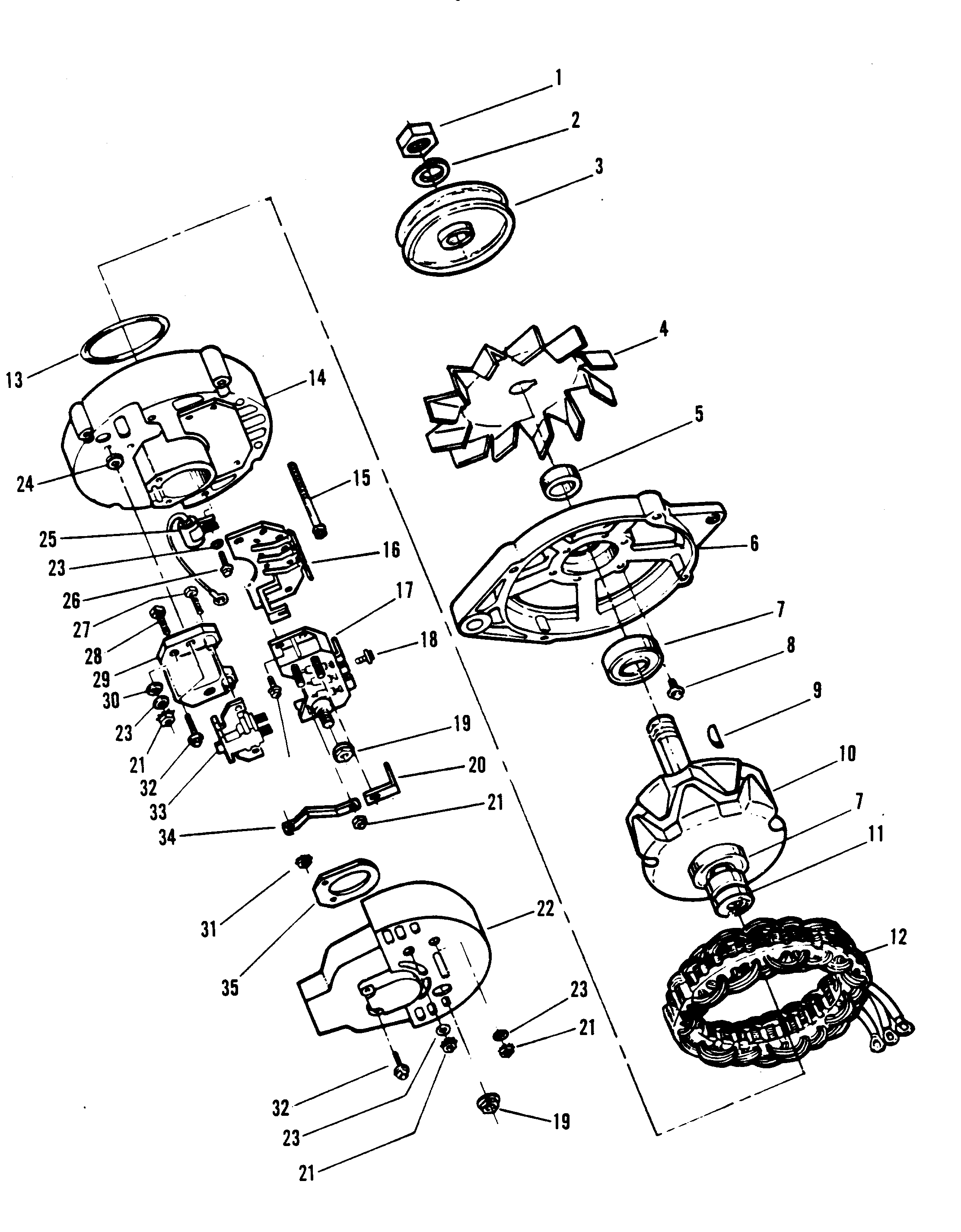 ALTERNATOR (MOTOROLA #8EM2003KA)