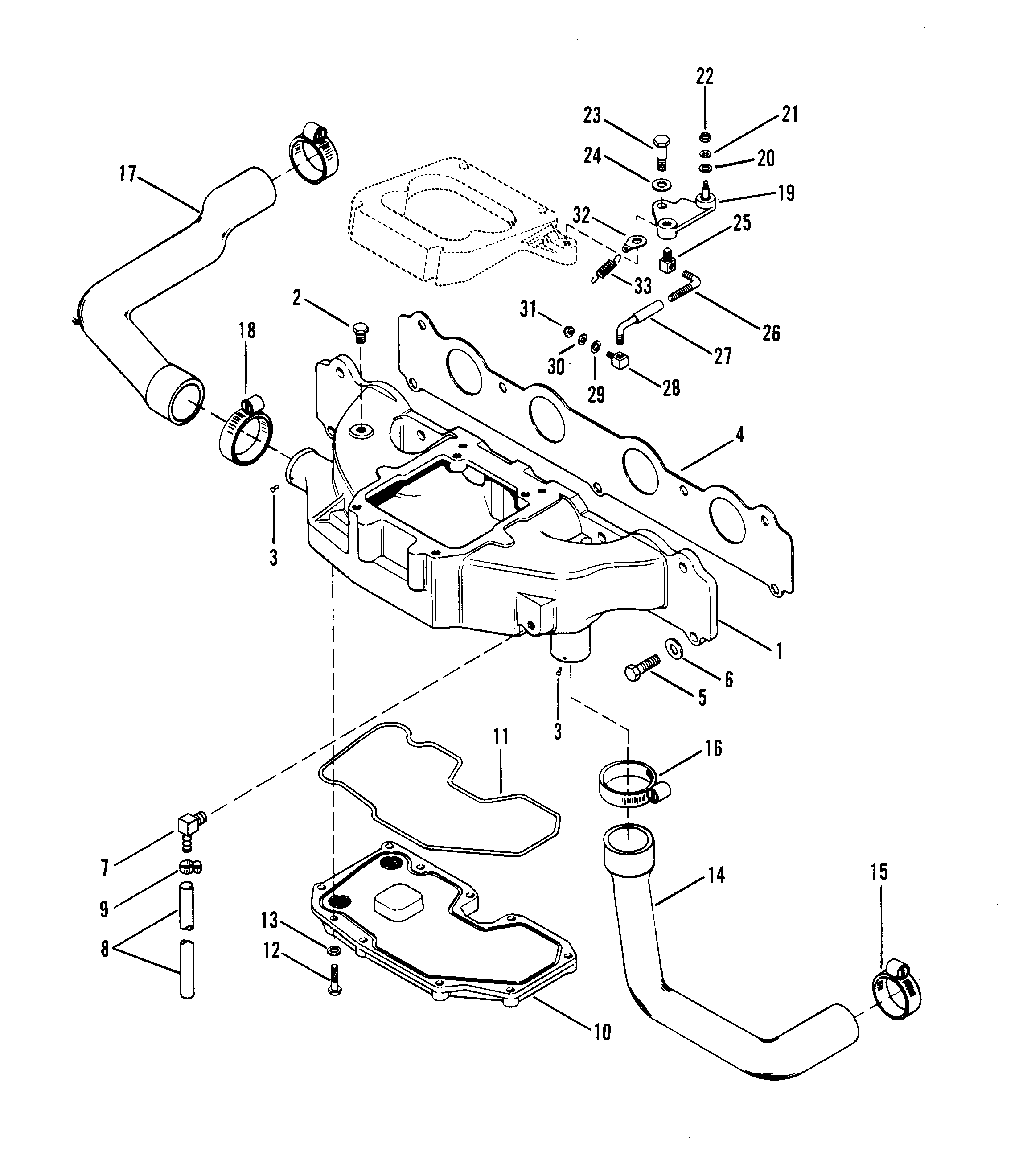 INTAKE MANIFOLD AND THROTTLE LINKAGE