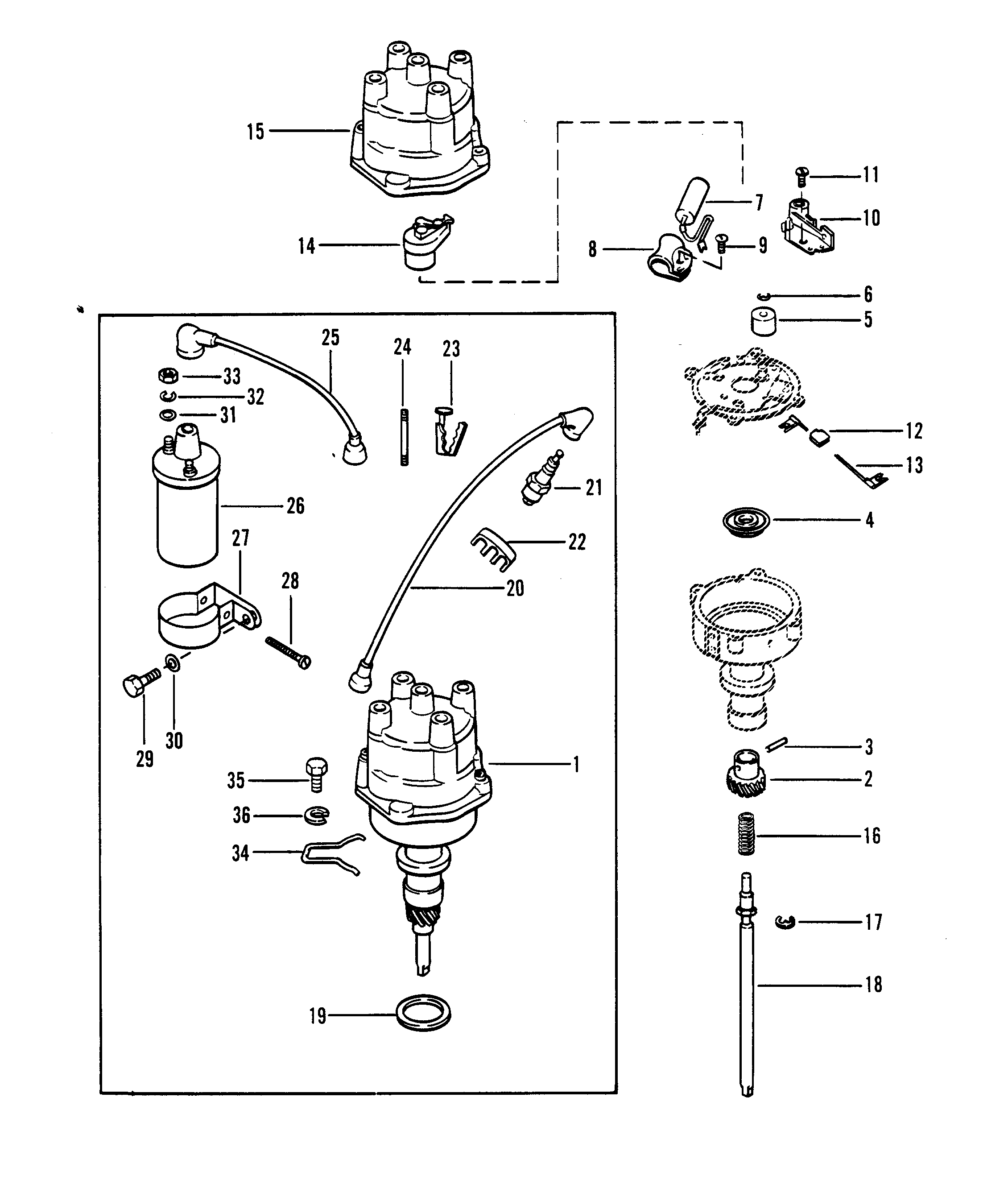 DISTRIBUTOR AND COIL