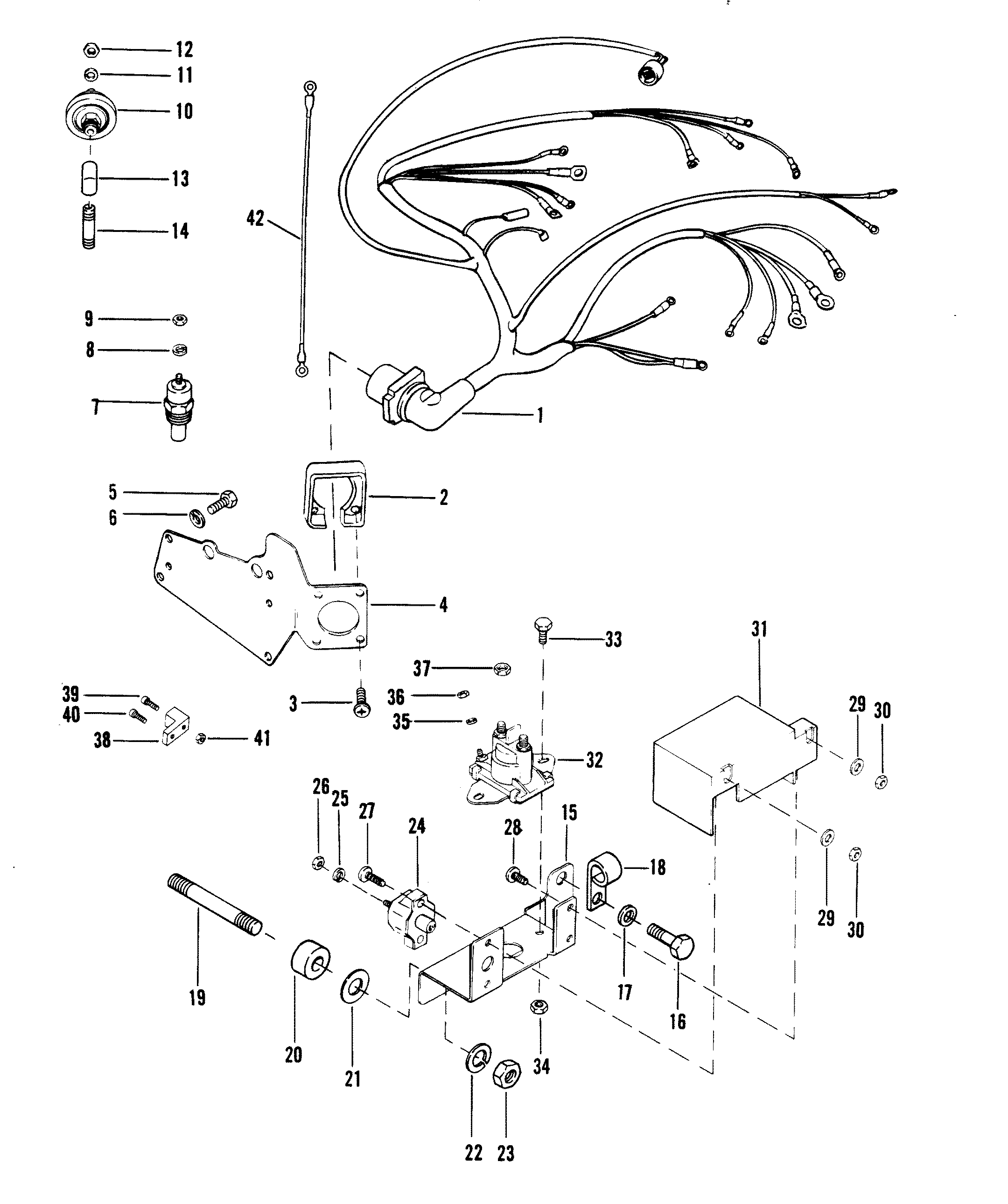 WIRING HARNESS AND ELECTRICAL COMPONENTS