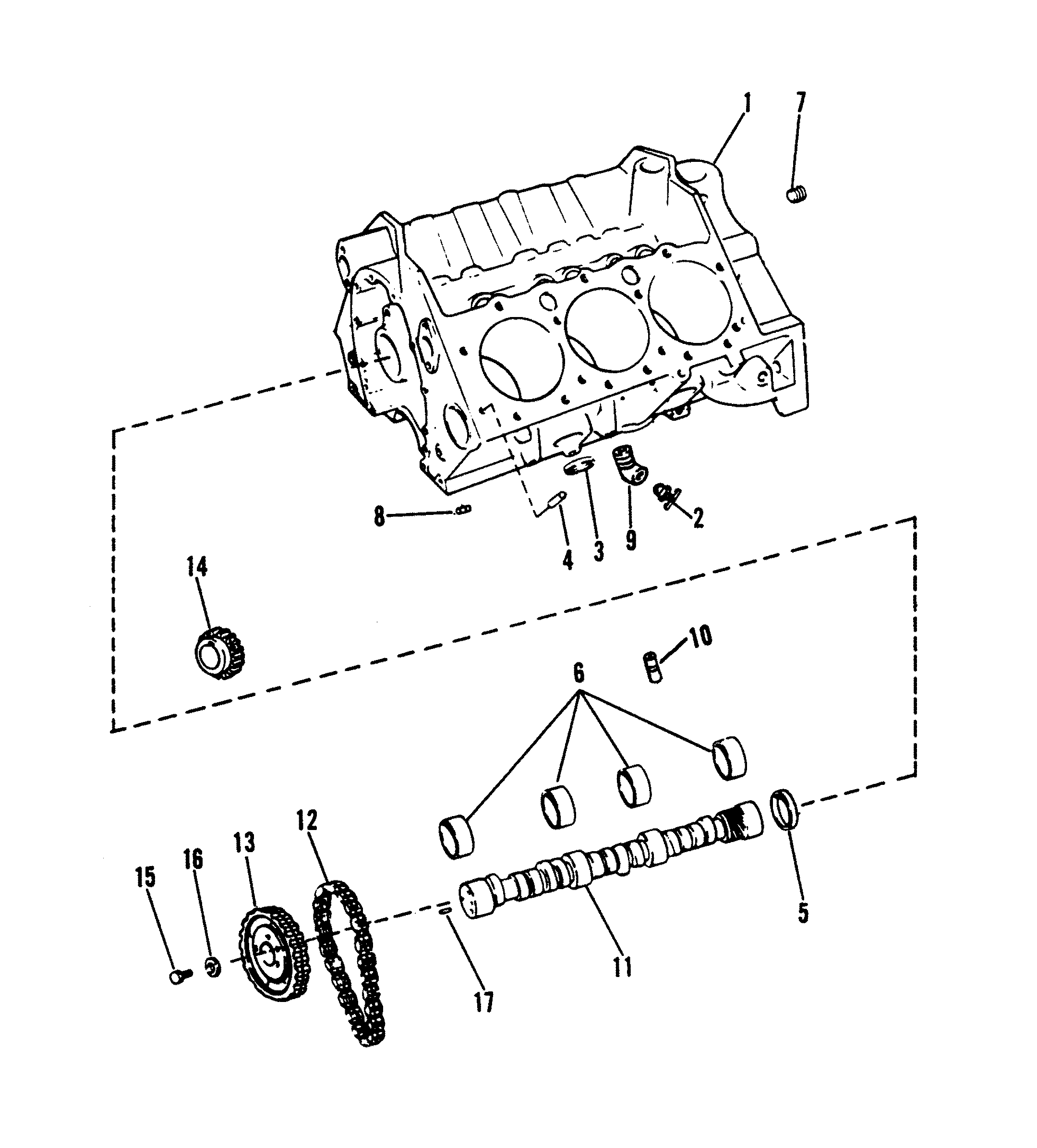 CYLINDER BLOCK AND CAMSHAFT