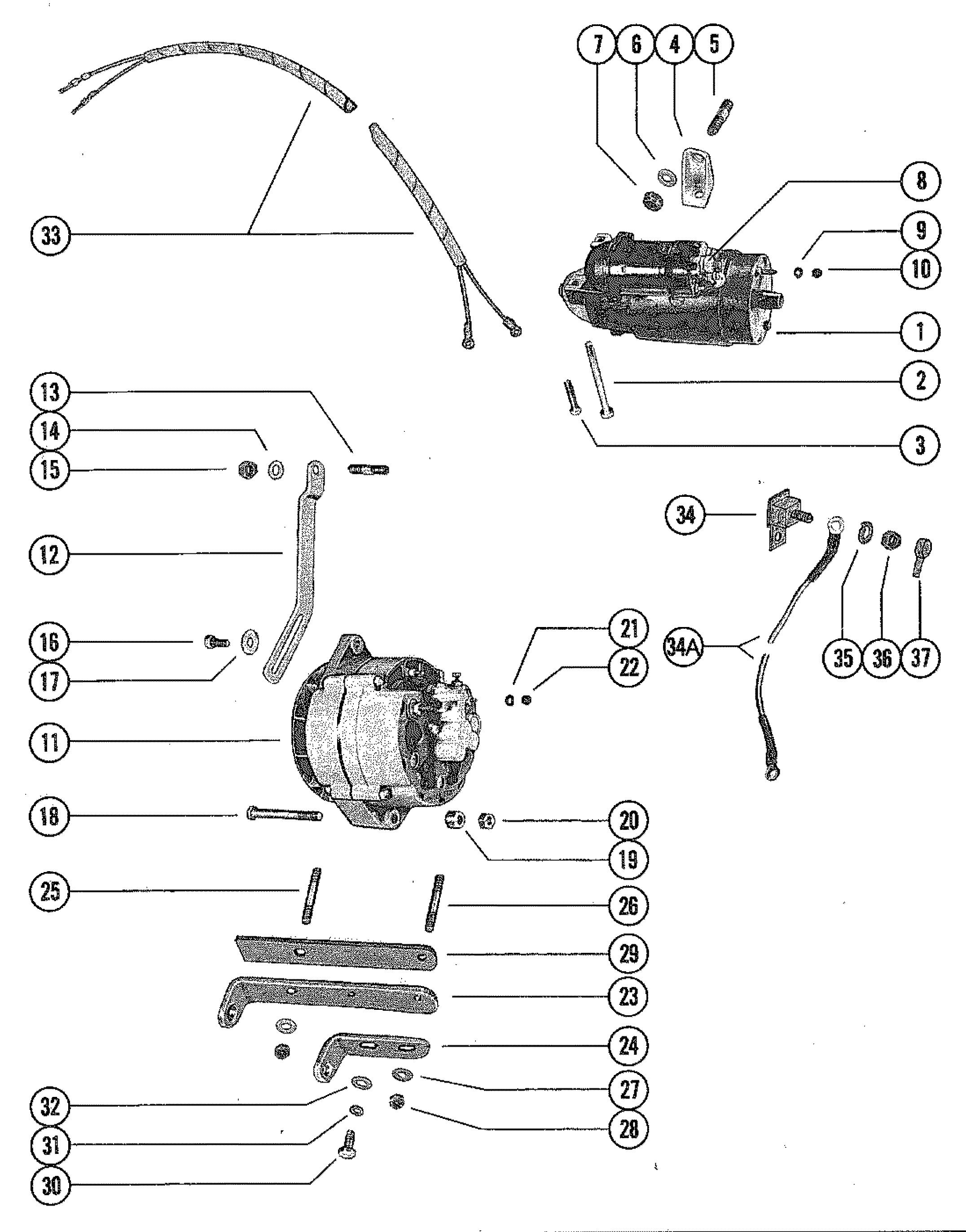 STARTER MOTOR AND ALTERNATOR