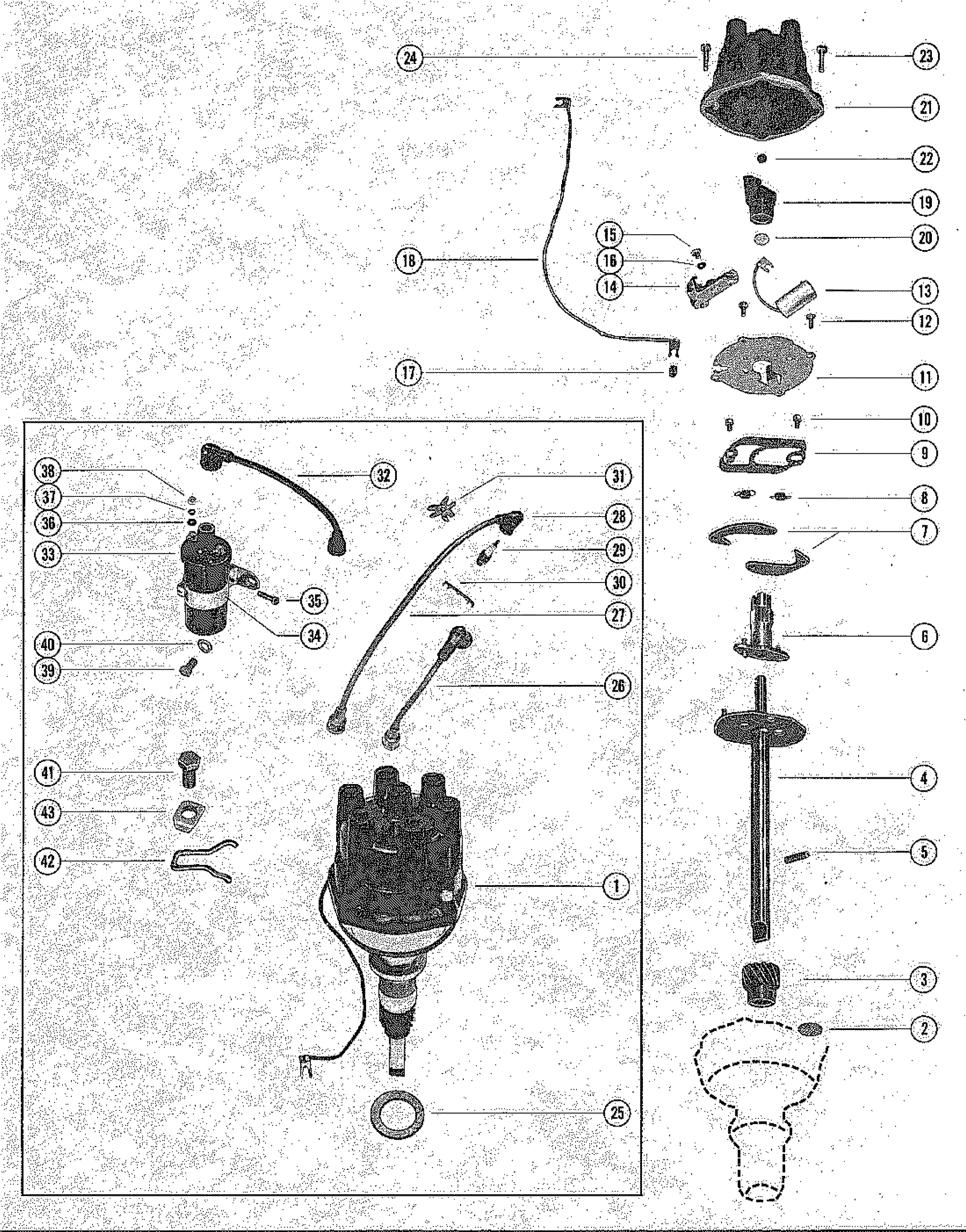 DISTRIBUTOR ASSEMBLY AND COIL
