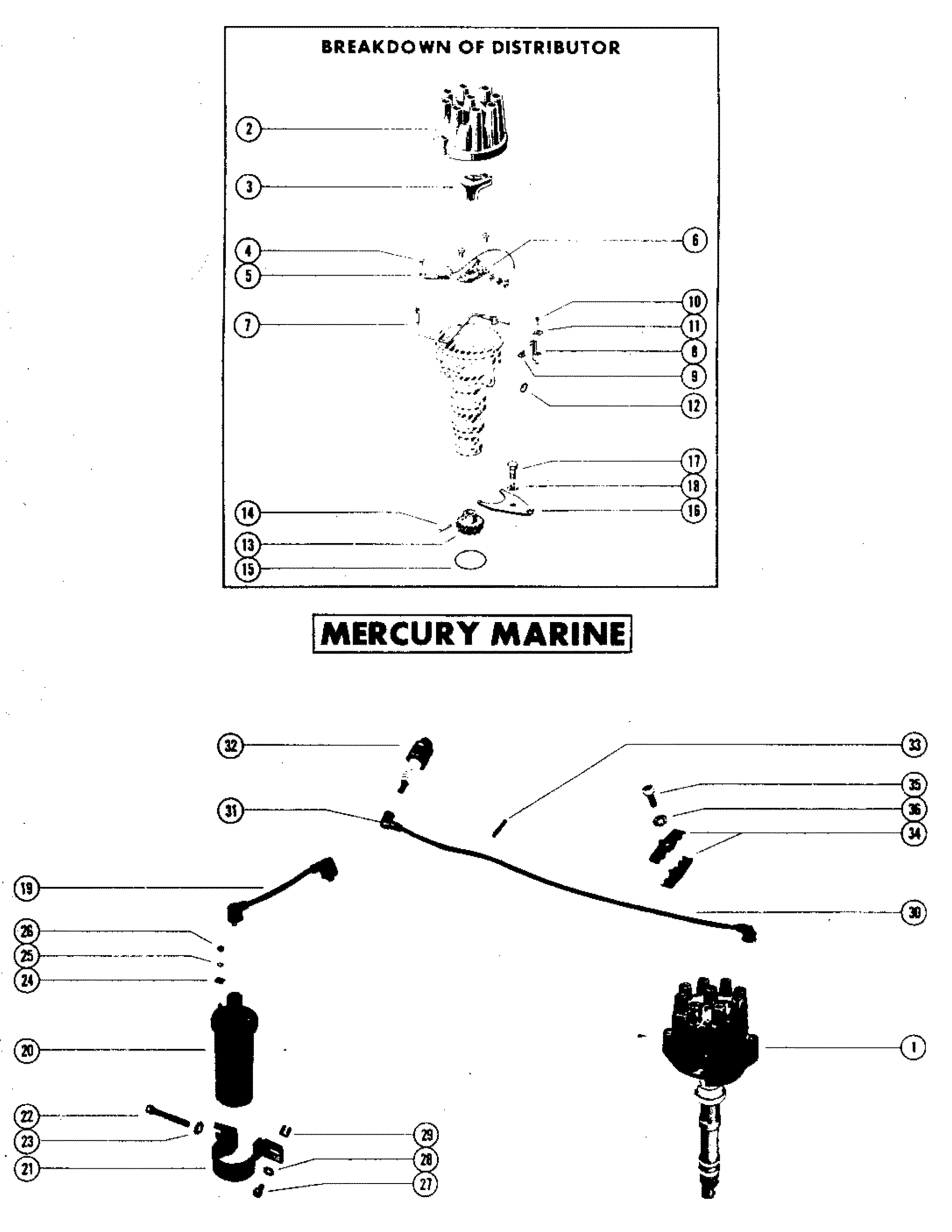 DISTRIBUTOR ASSEMBLY, COMPLETE (MERCURY MARINE)