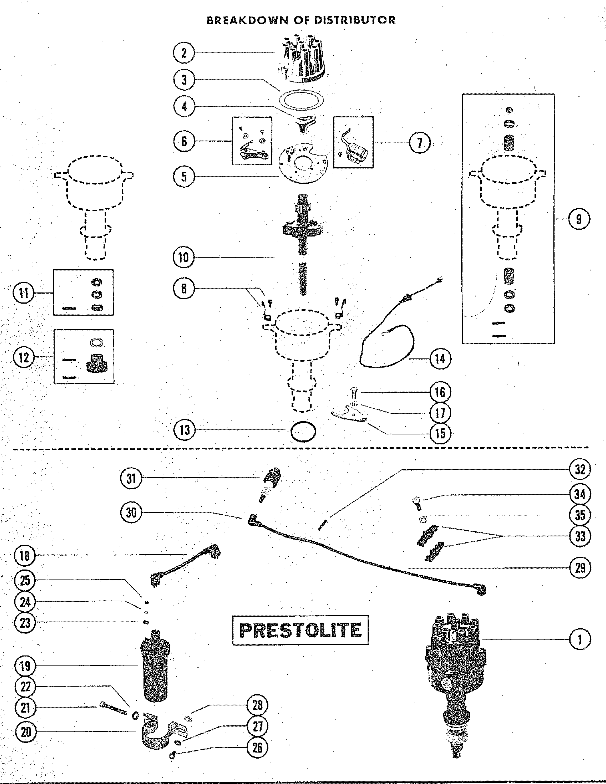DISTRIBUTOR ASSEMBLY, COMPLETE (PRESTOLITE)
