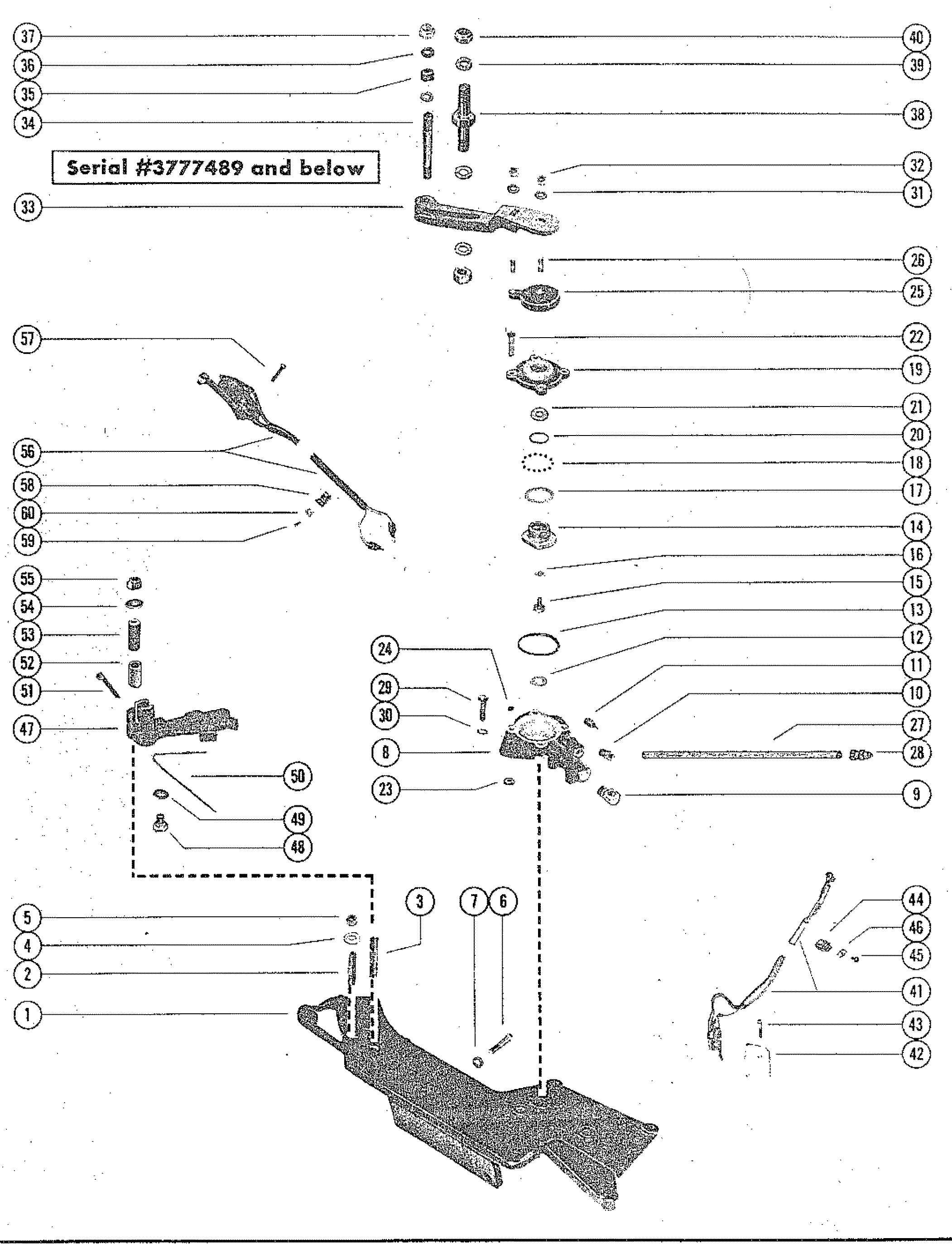 SHIFT BRACKET, REVERSE LOCK VALVE AND ARM ASSEMBLY