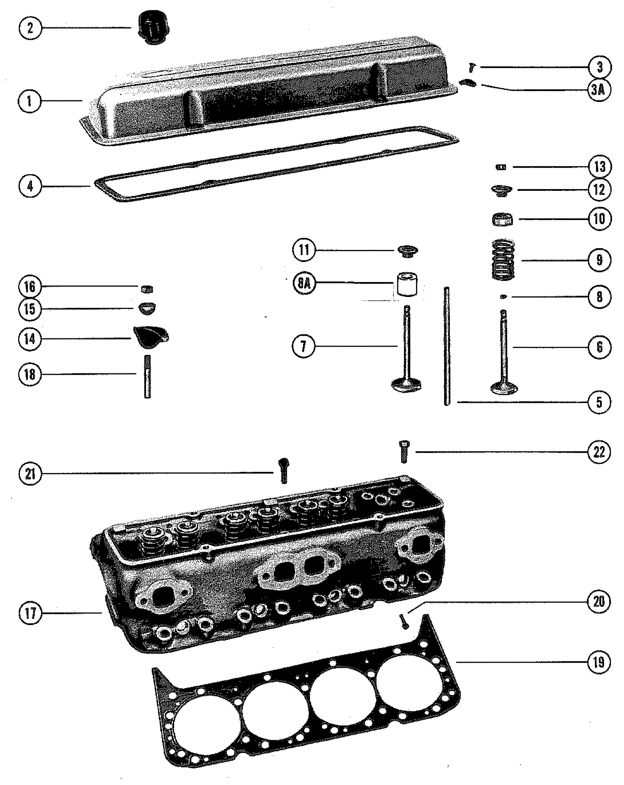 ROCKER COVER AND CYLINDER HEAD
