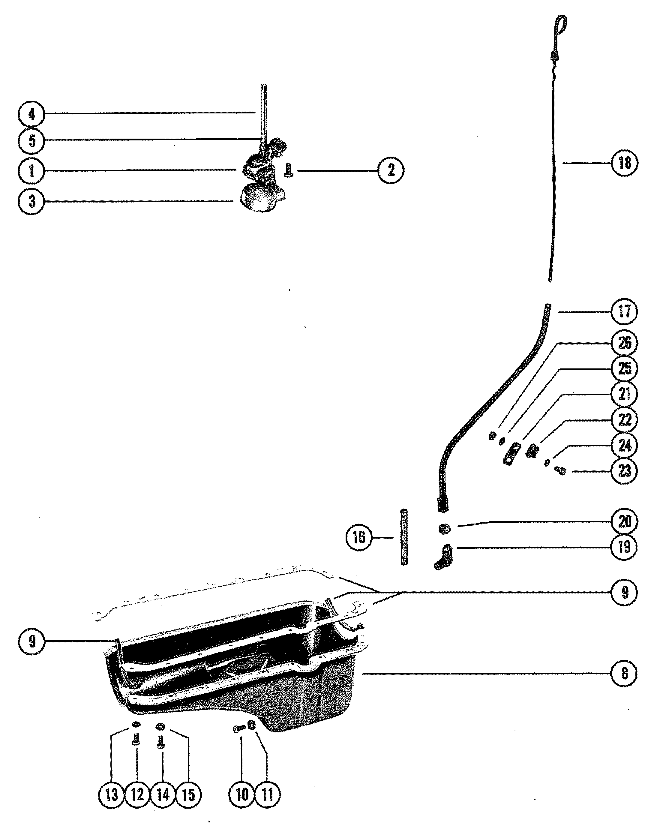 OIL PAN AND OIL PUMP