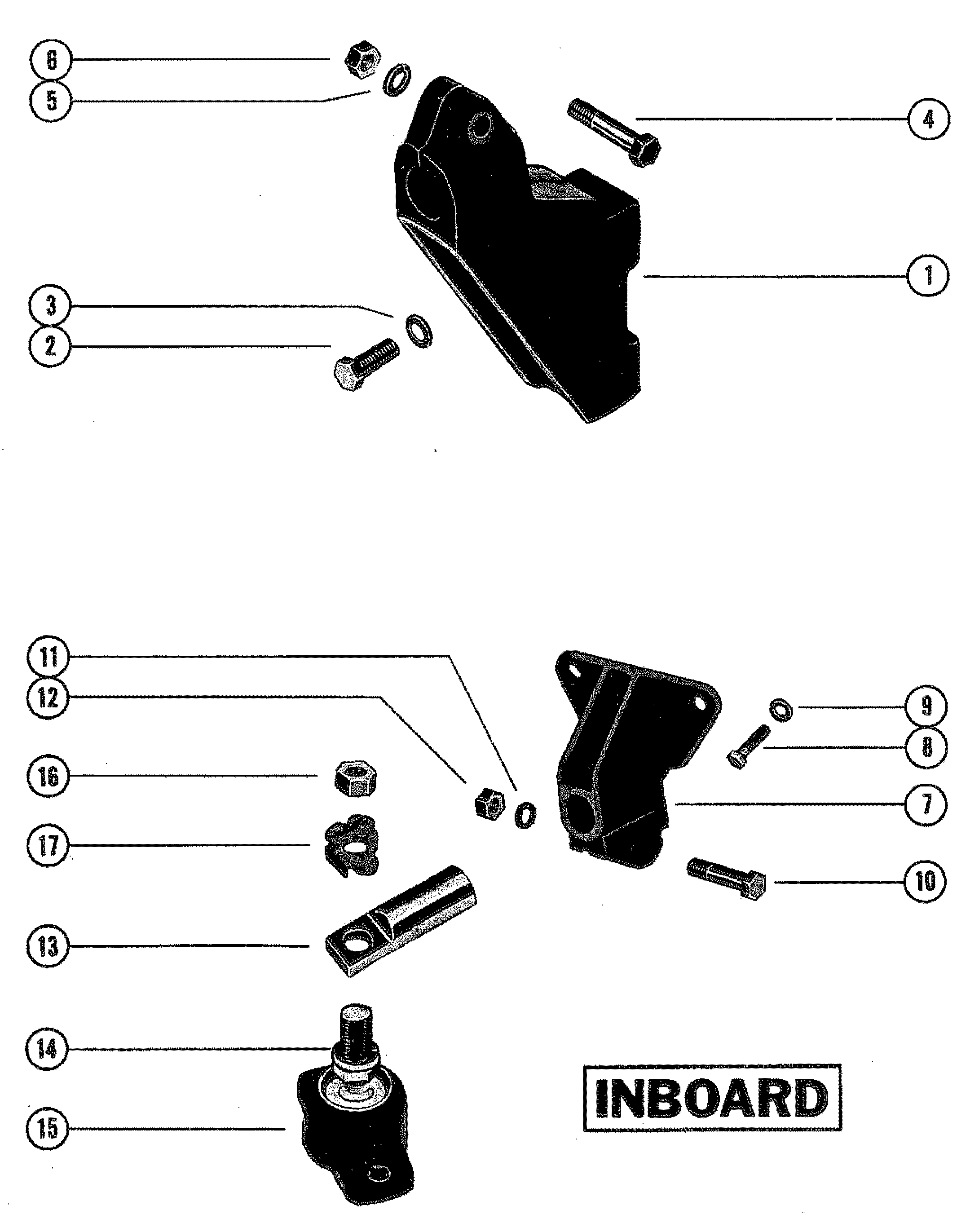 TRANSMISSION AND ENGINE MOUNTING (INBOARD)