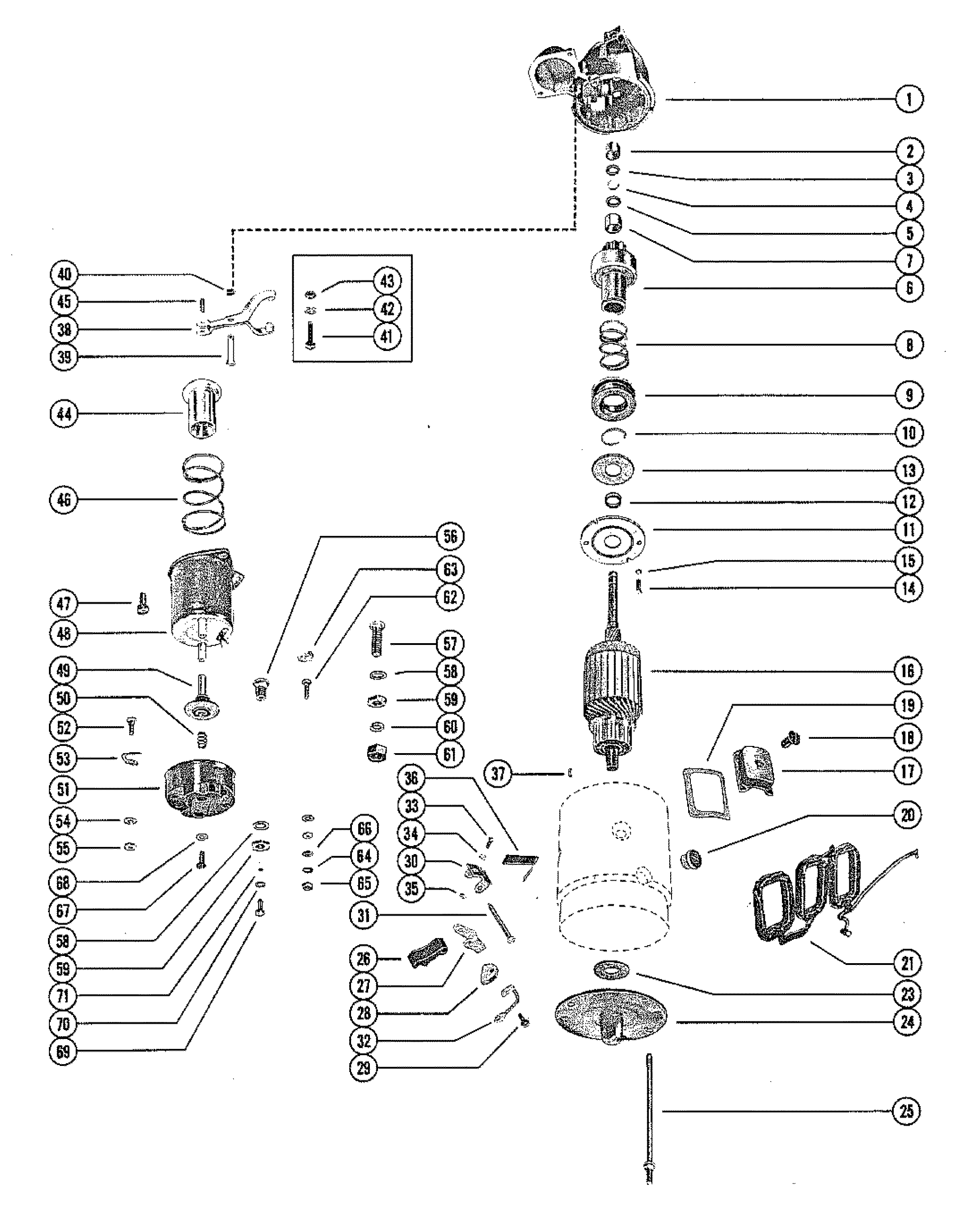 STARTER MOTOR ASSEMBLY, COMPLETE (B-50-77328A1)