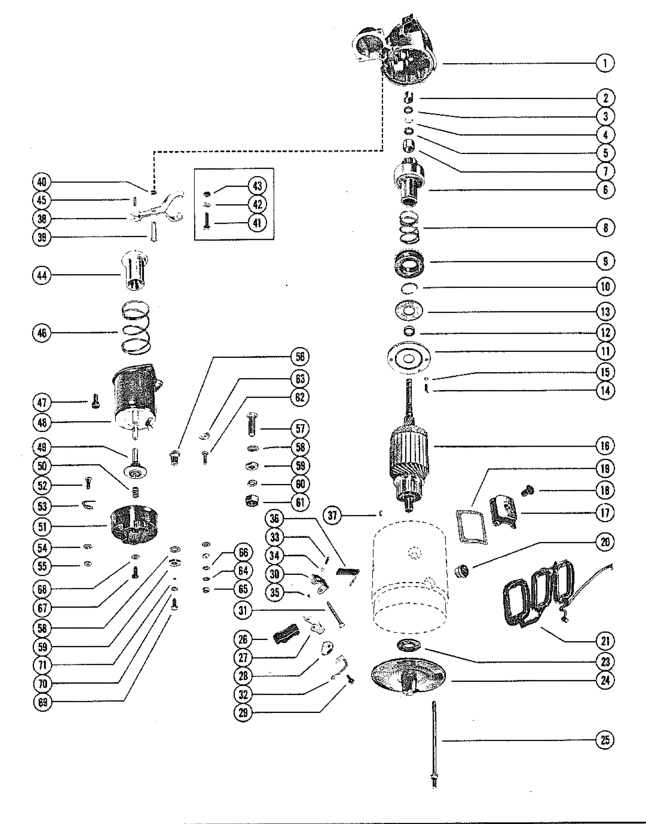 STARTER MOTOR ASSEMBLY,COMPLETE  (B-50-76965A3)