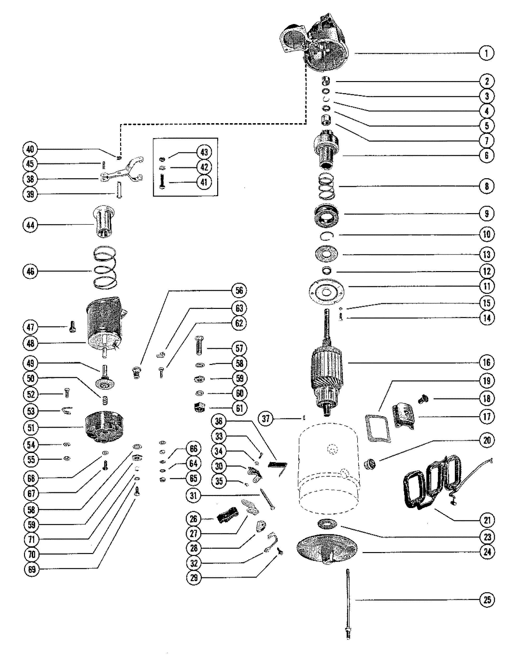 STARTER MOTOR ASSEMBLY, COMPLETE (B-50-77328A1)