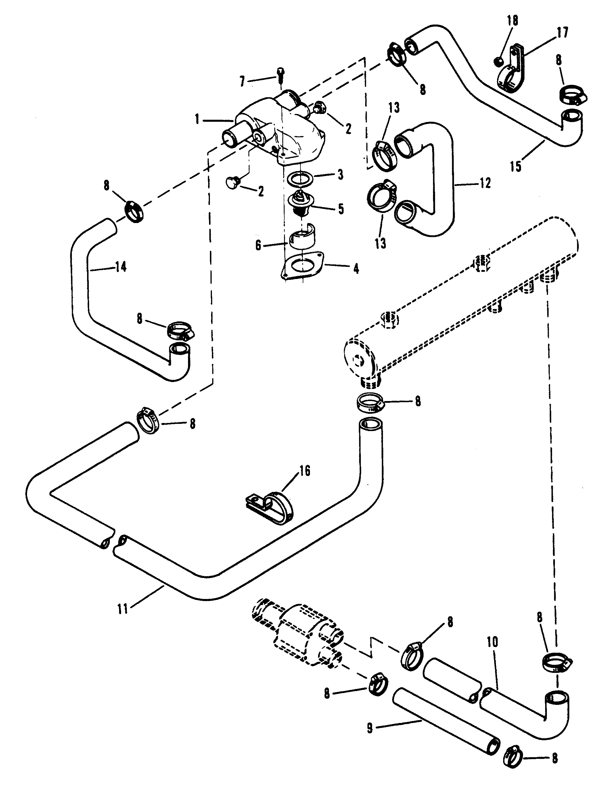 THERMOSTAT HOUSING (STANDARD COOLING)