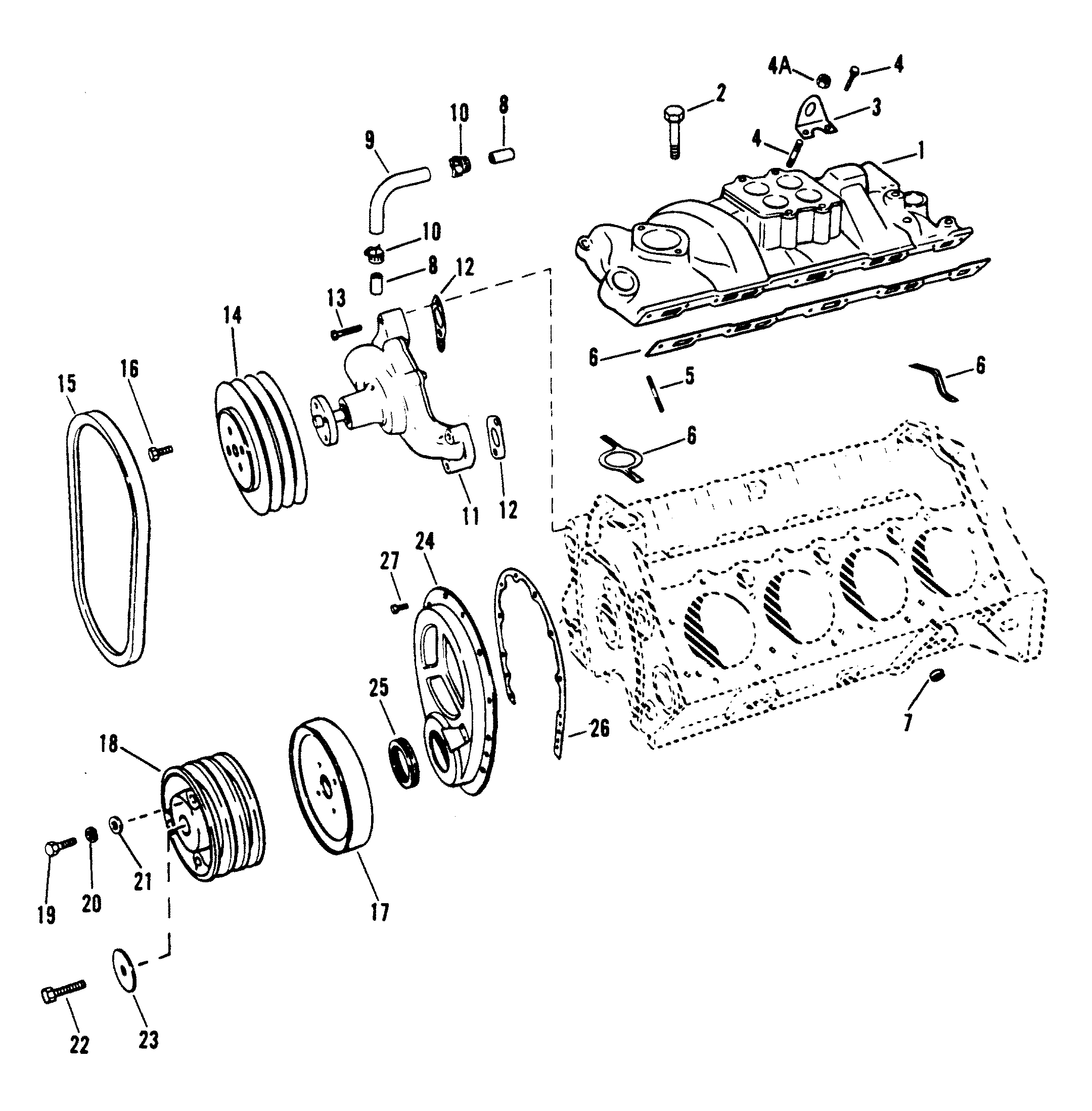 INTAKE MANIFOLD AND FRONT COVER