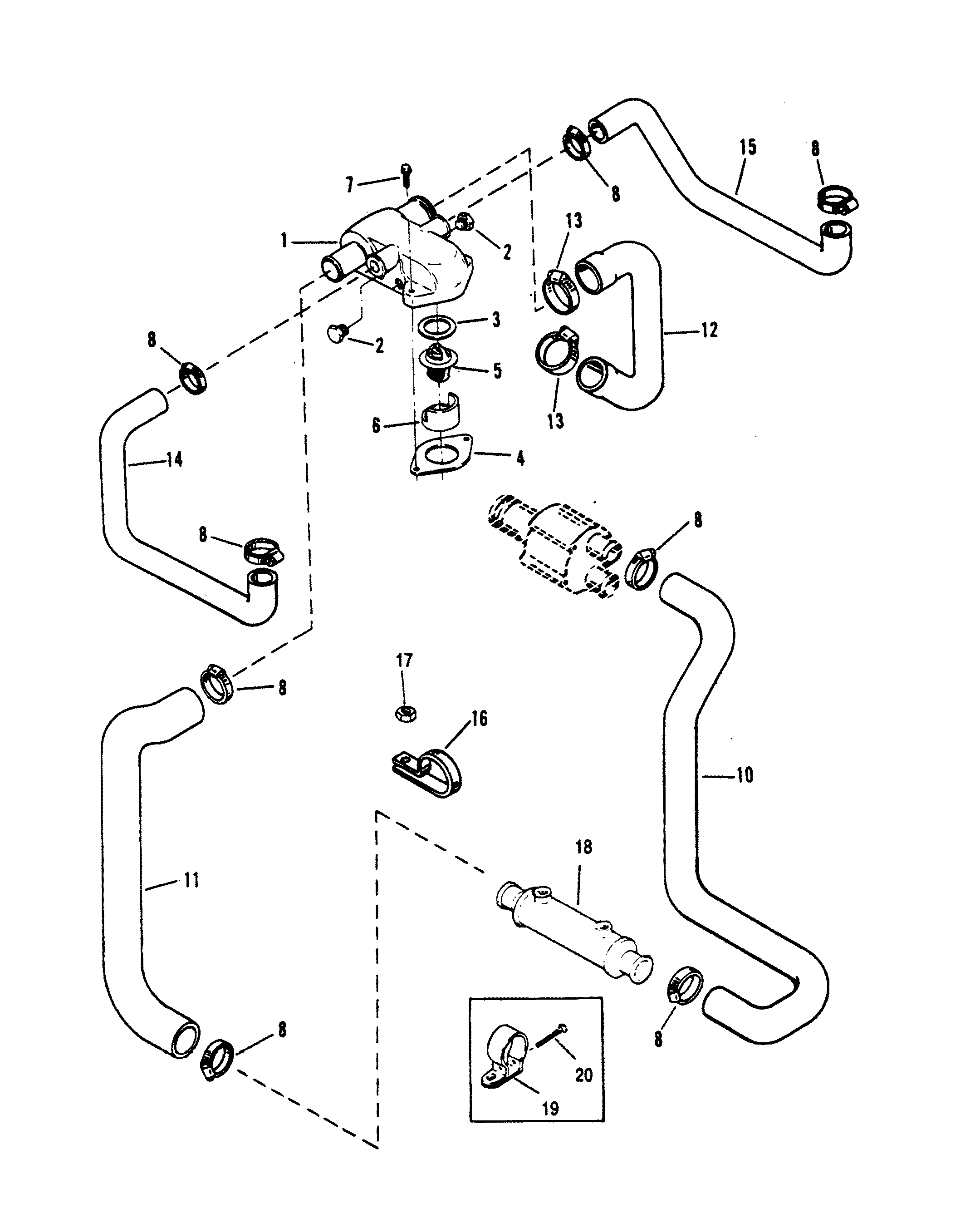 THERMOSTAT HOUSING (STANDARD COOLING)