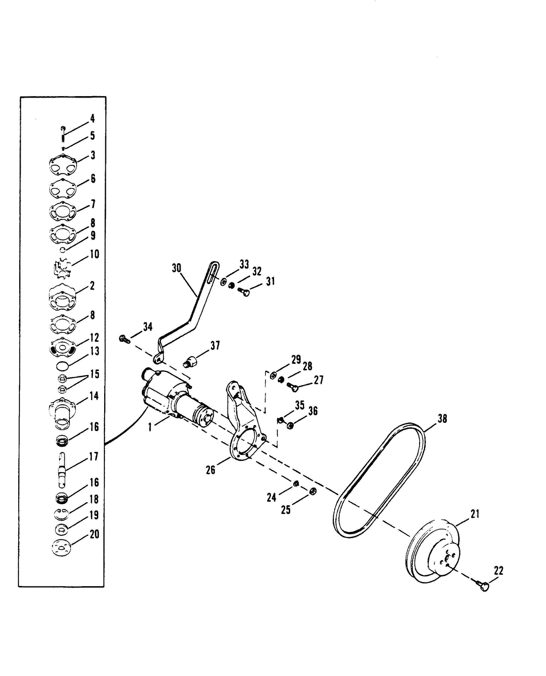 SEA WATER PUMP ASSEMBLY