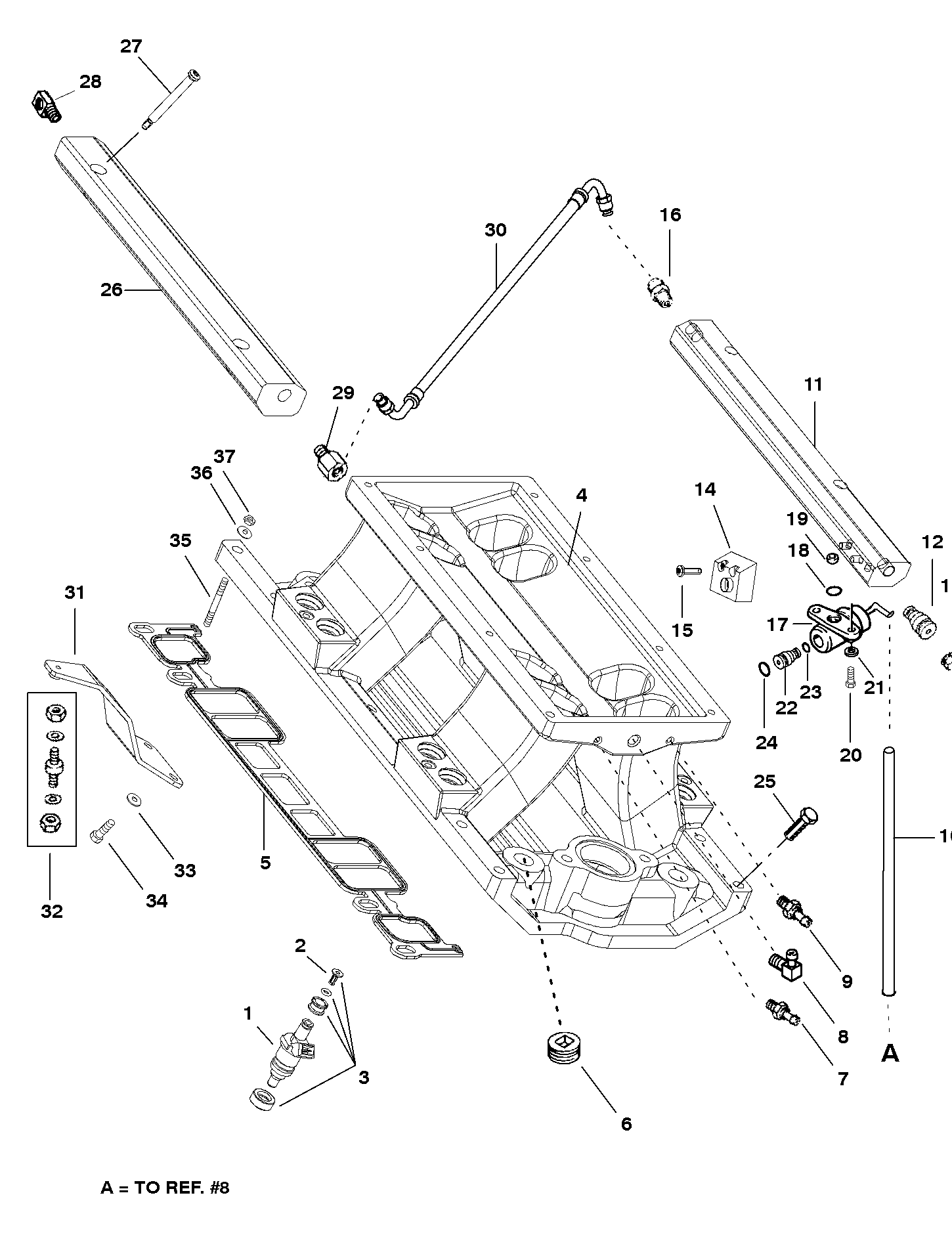 INTAKE MANIFOLD AND FUEL RAILS