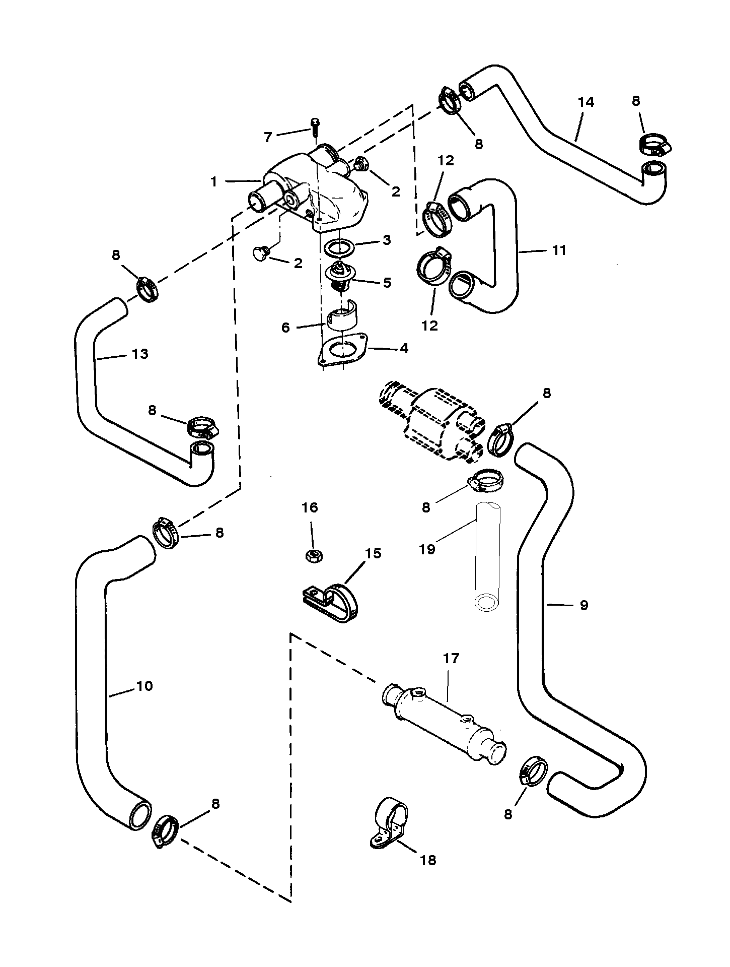 THERMOSTAT HOUSING (STANDARD COOLING)