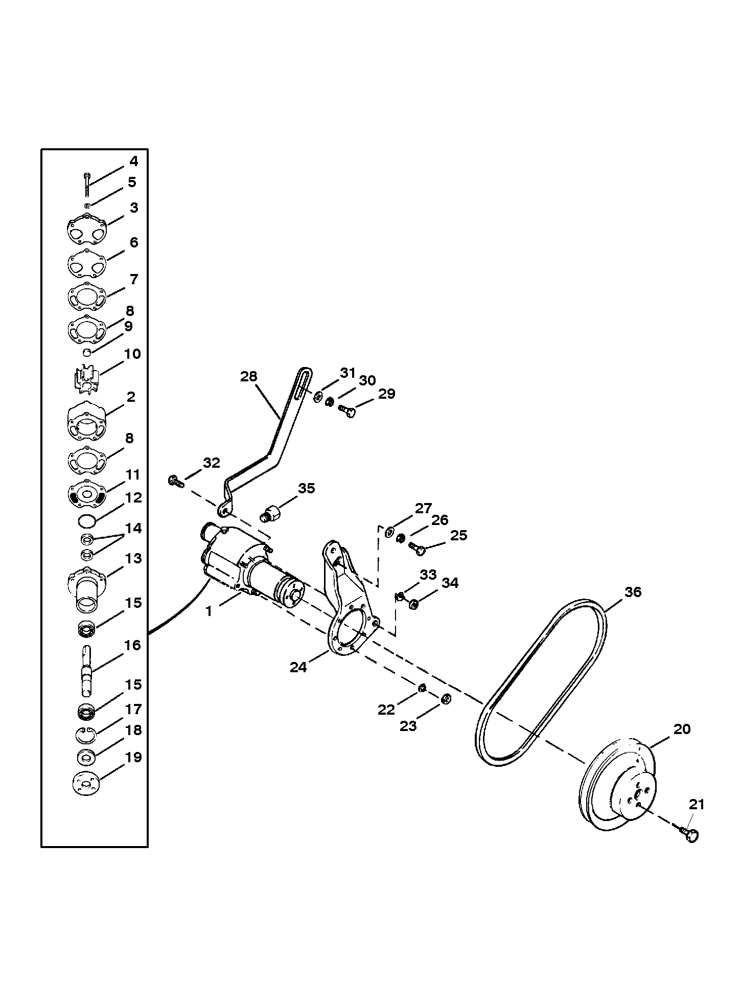 SEA WATER PUMP ASSEMBLY