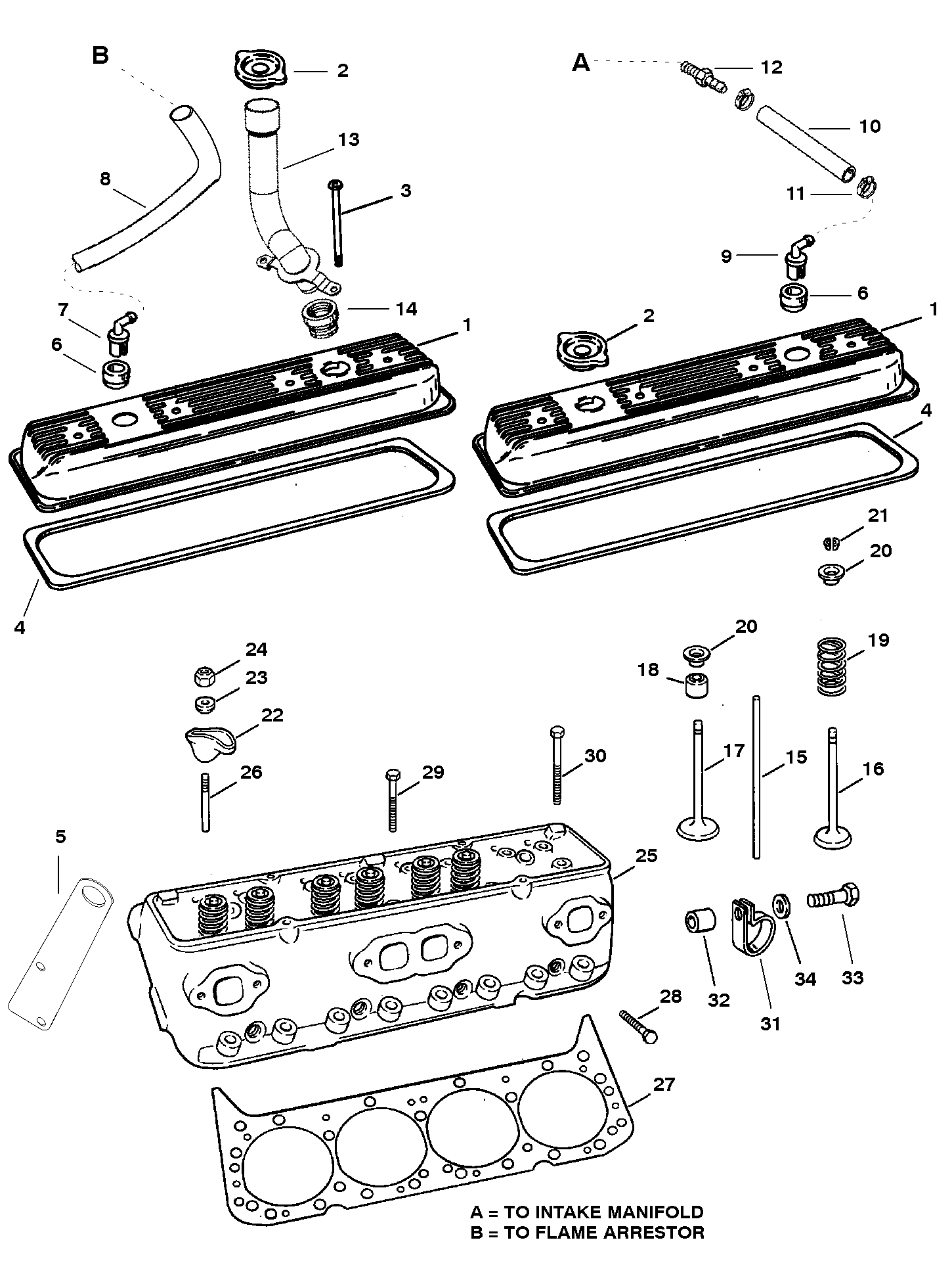 CYLINDER HEAD AND ROCKER COVER