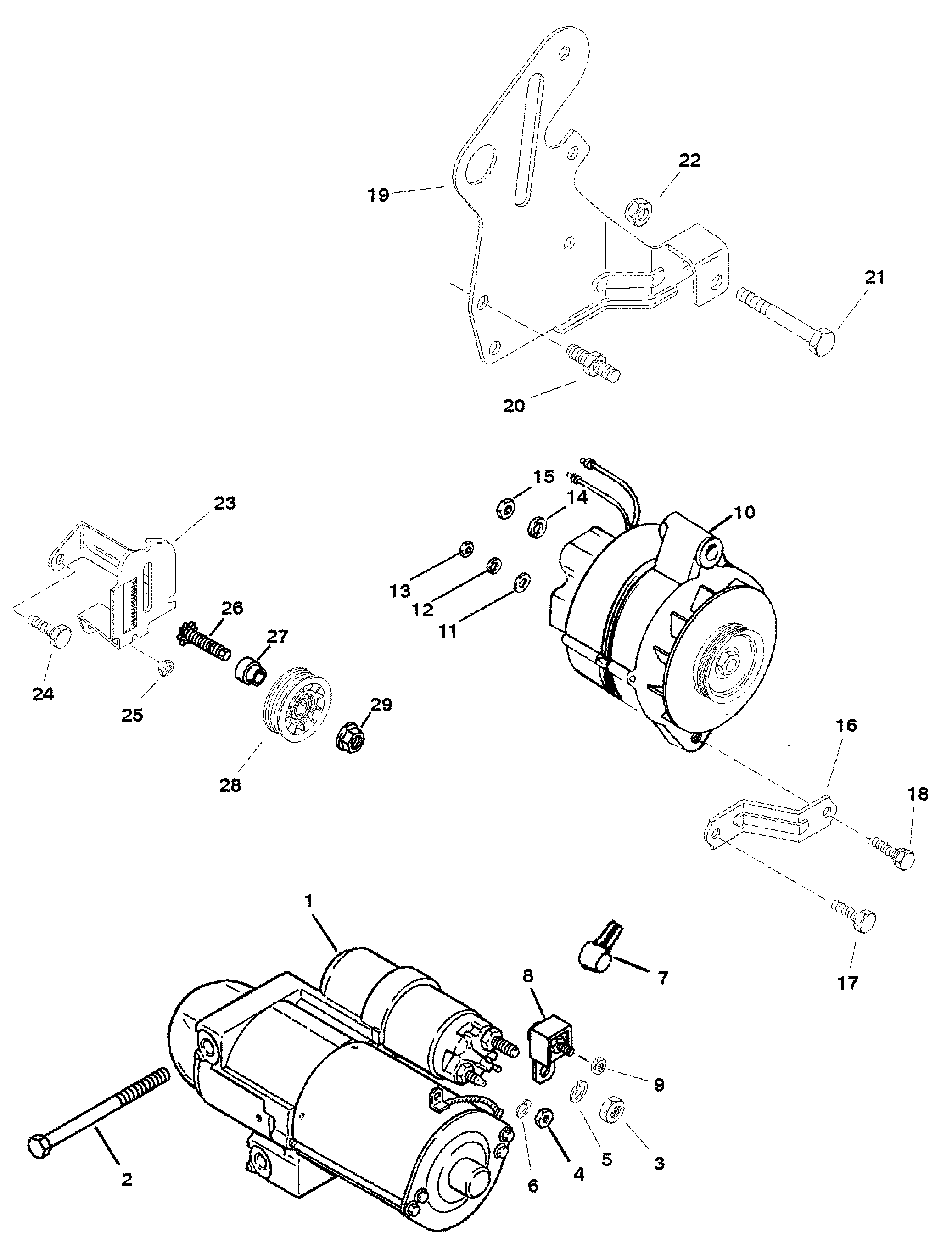STARTER MOTOR AND ALTERNATOR