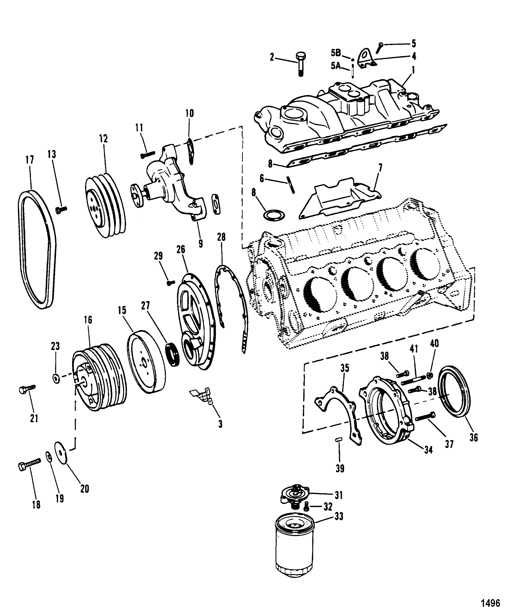 INTAKE MANIFOLD AND FRONT COVER