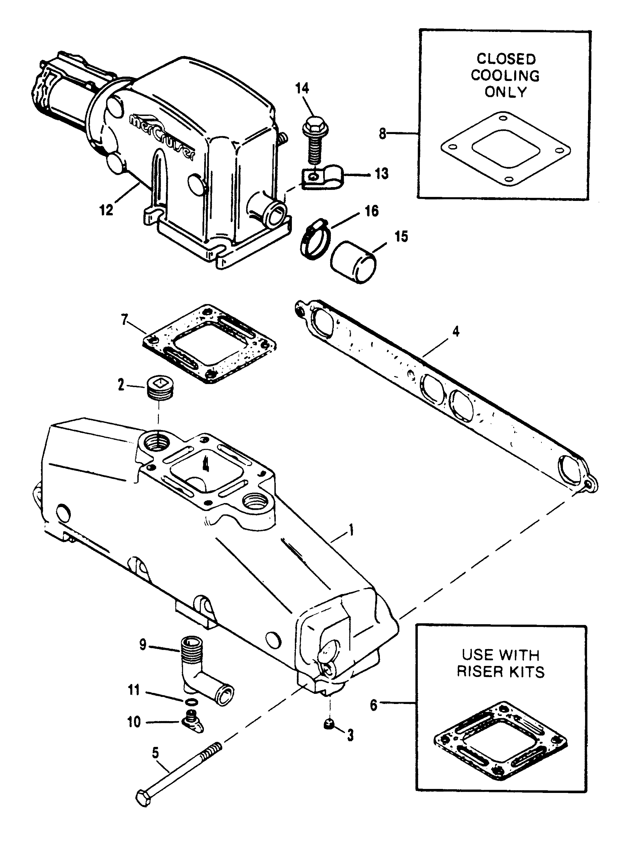 EXHAUST MANIFOLD AND EXHAUST ELBOW (BRAVO)