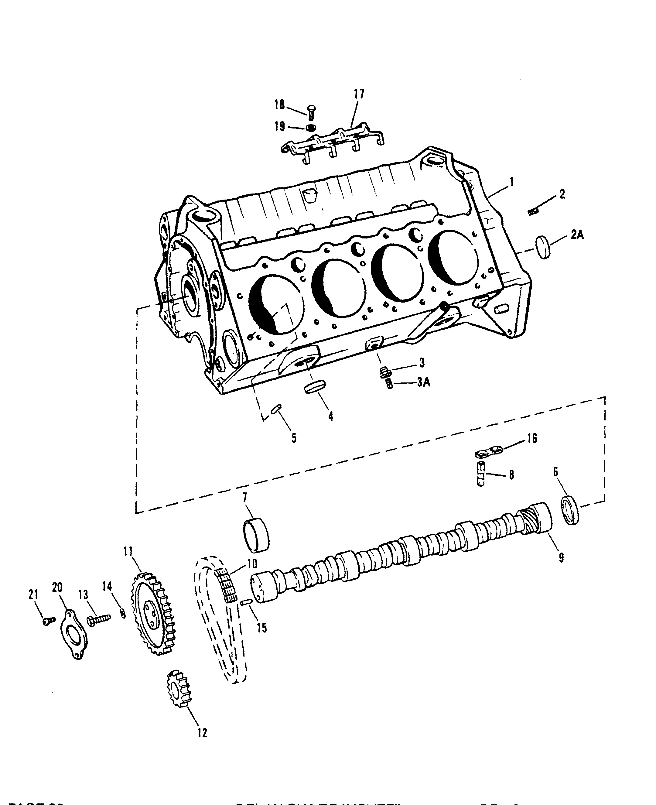 CYLINDER BLOCK AND CAMSHAFT