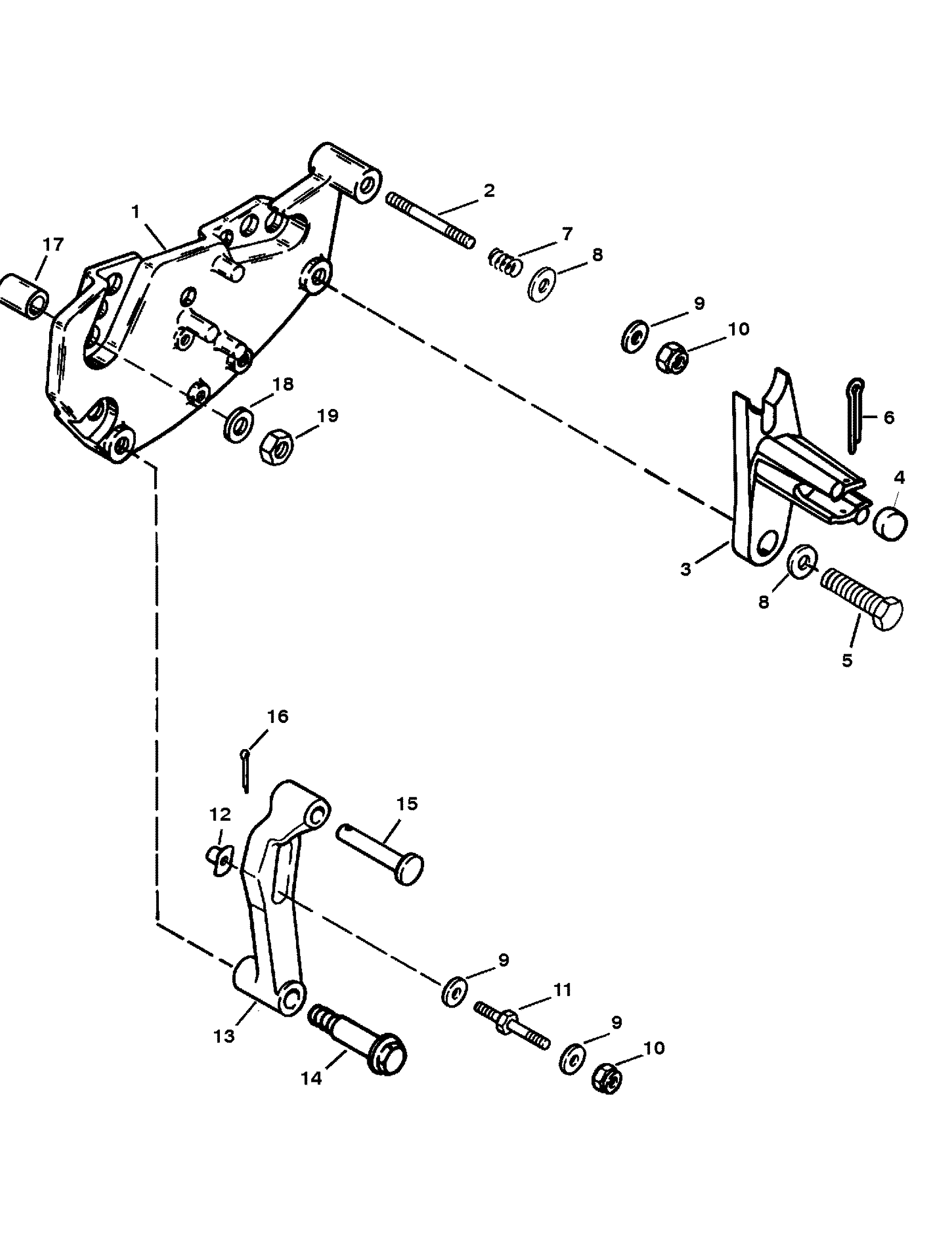 SHIFT BRACKET (BRAVO ENGINES)