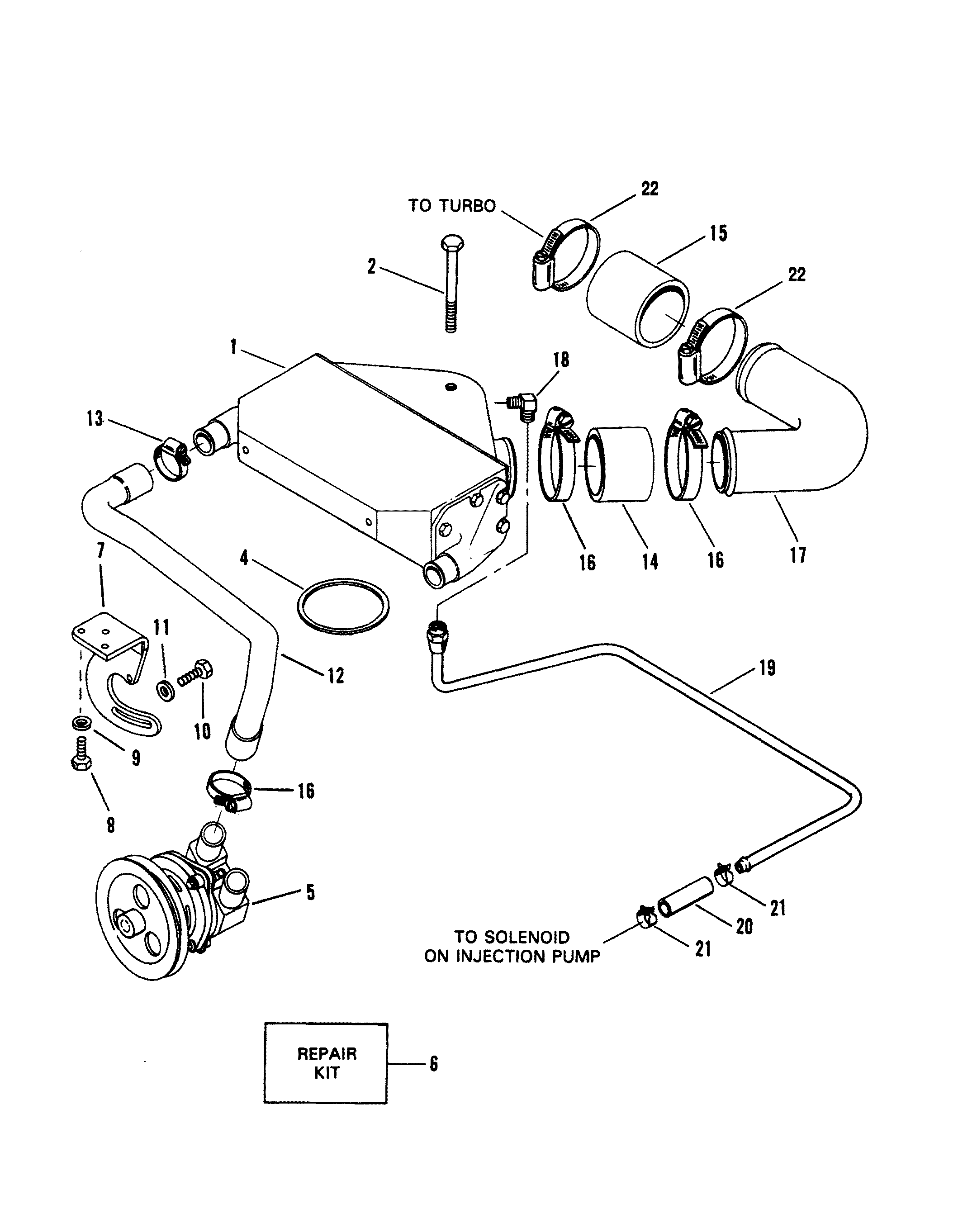 AFTERCOOLER (STERN DRIVE)