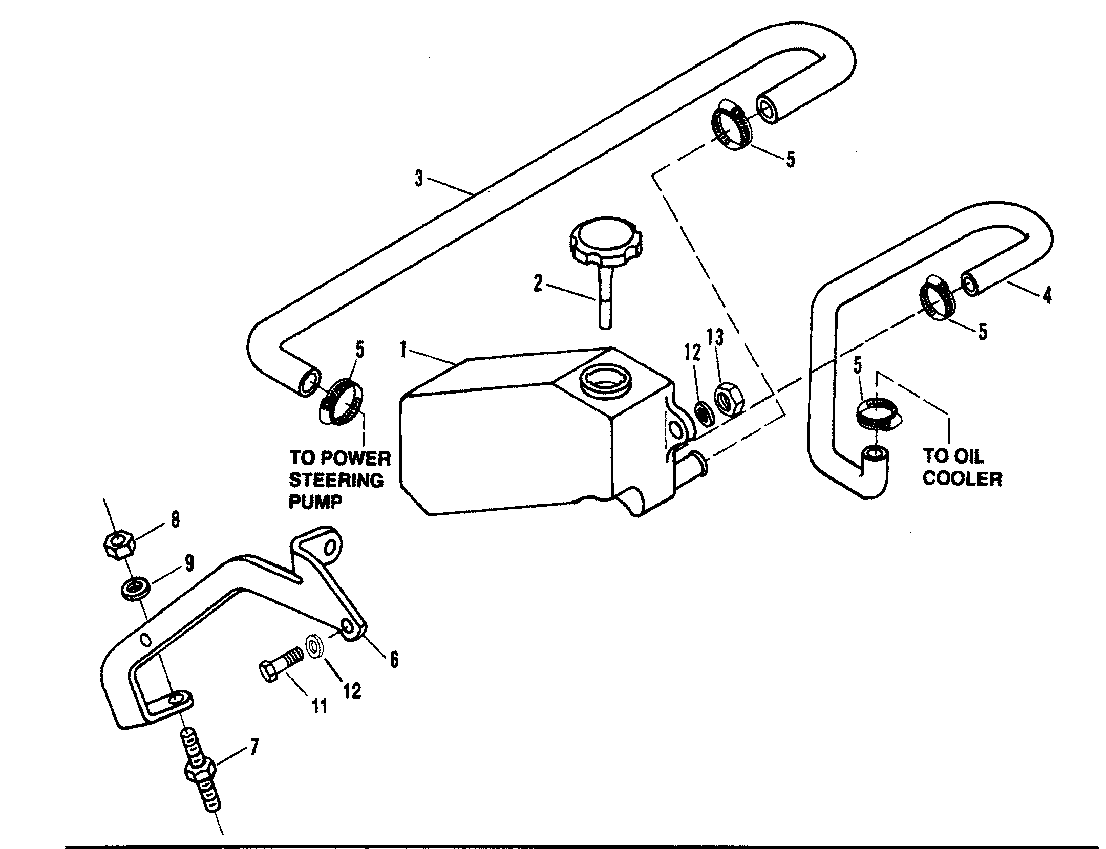 POWER STEERING RESERVOIR/HOSE (STERN DRIVE)