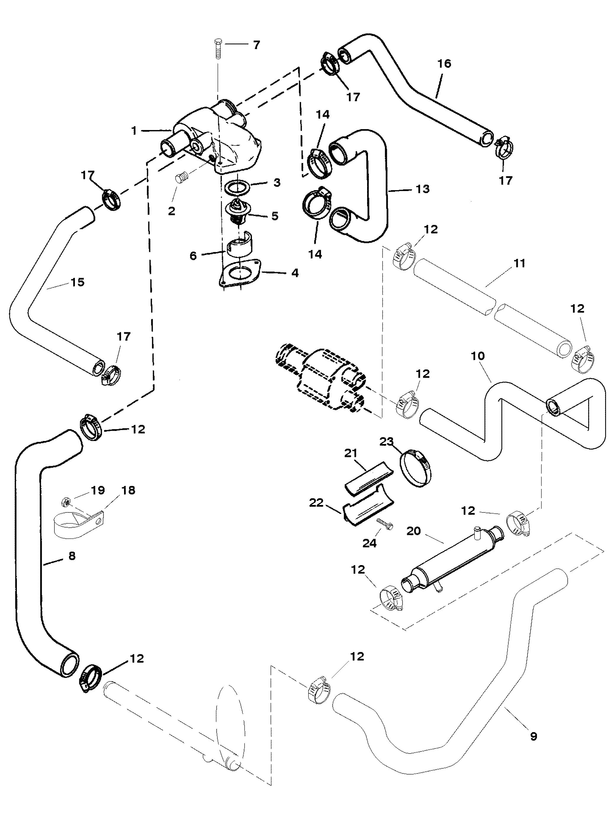 STANDARD COOLING SYSTEM (BRAVO ENGINES)