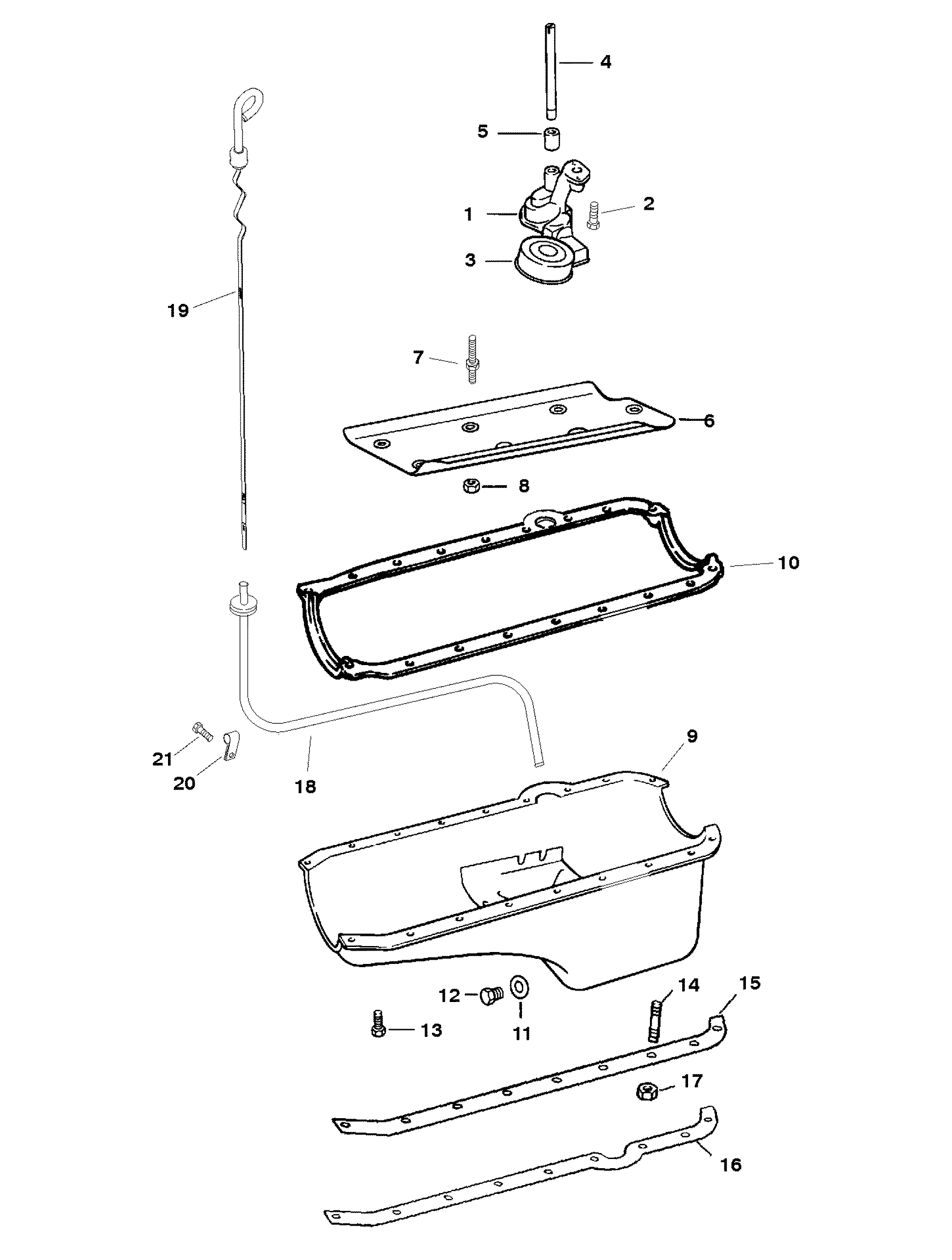 OIL PAN AND OIL PUMP