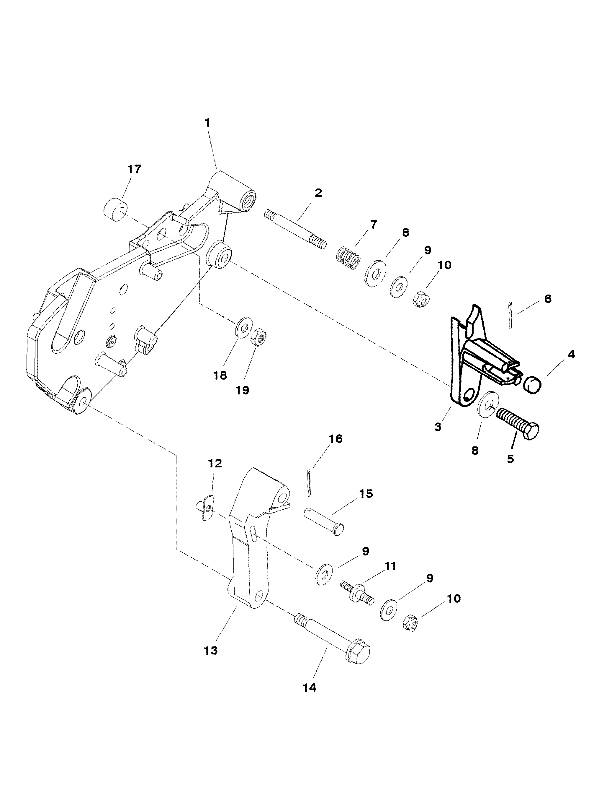 SHIFT BRACKET (BRAVO ENGINES)