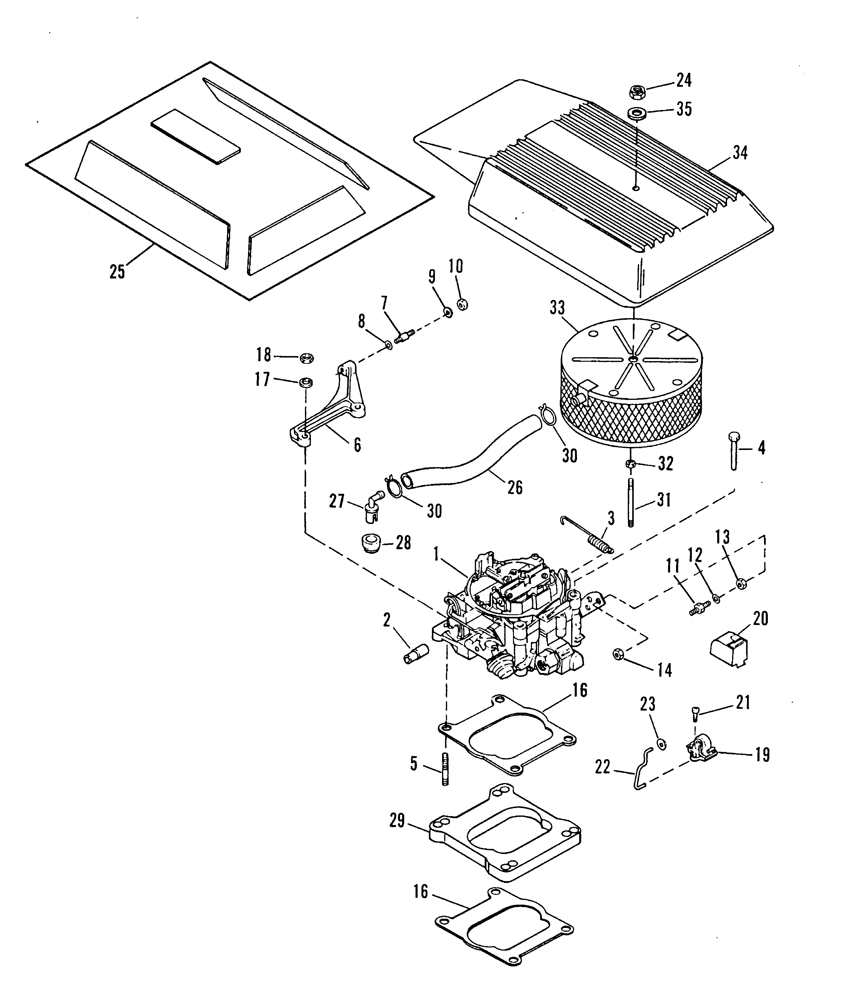 CARBURETOR AND LINKAGE