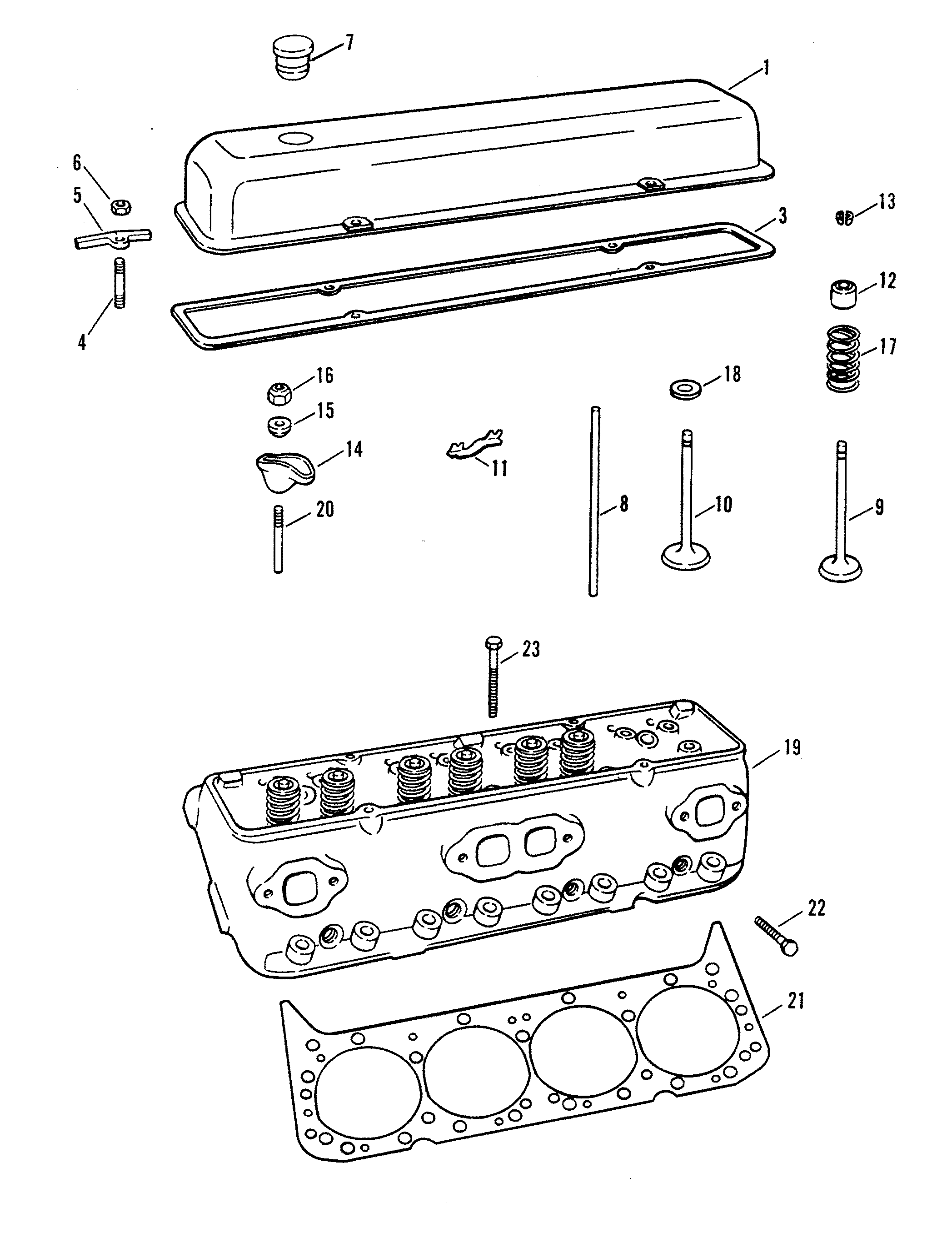 CYLINDER HEAD AND ROCKER COVER
