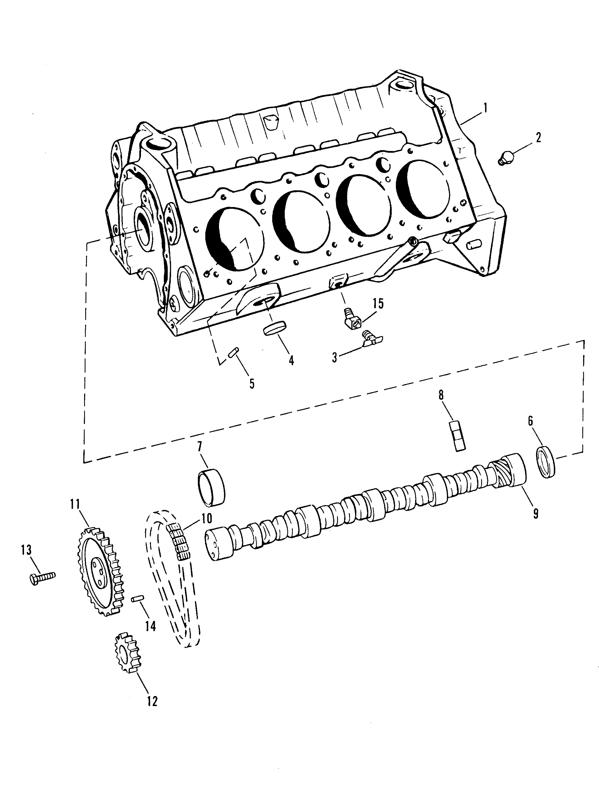 CYLINDER BLOCK AND CAMSHAFT