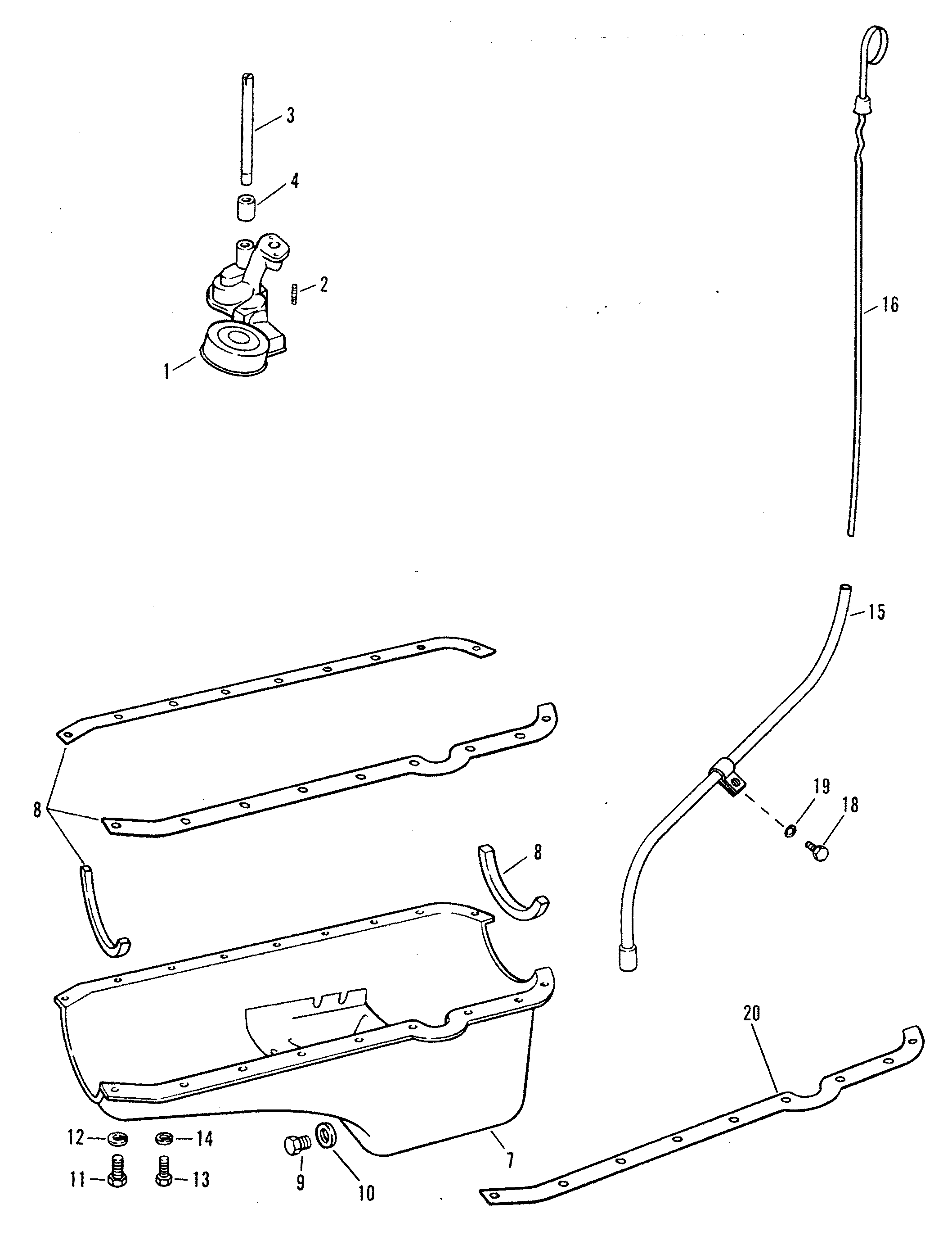 OIL PAN AND OIL PUMP