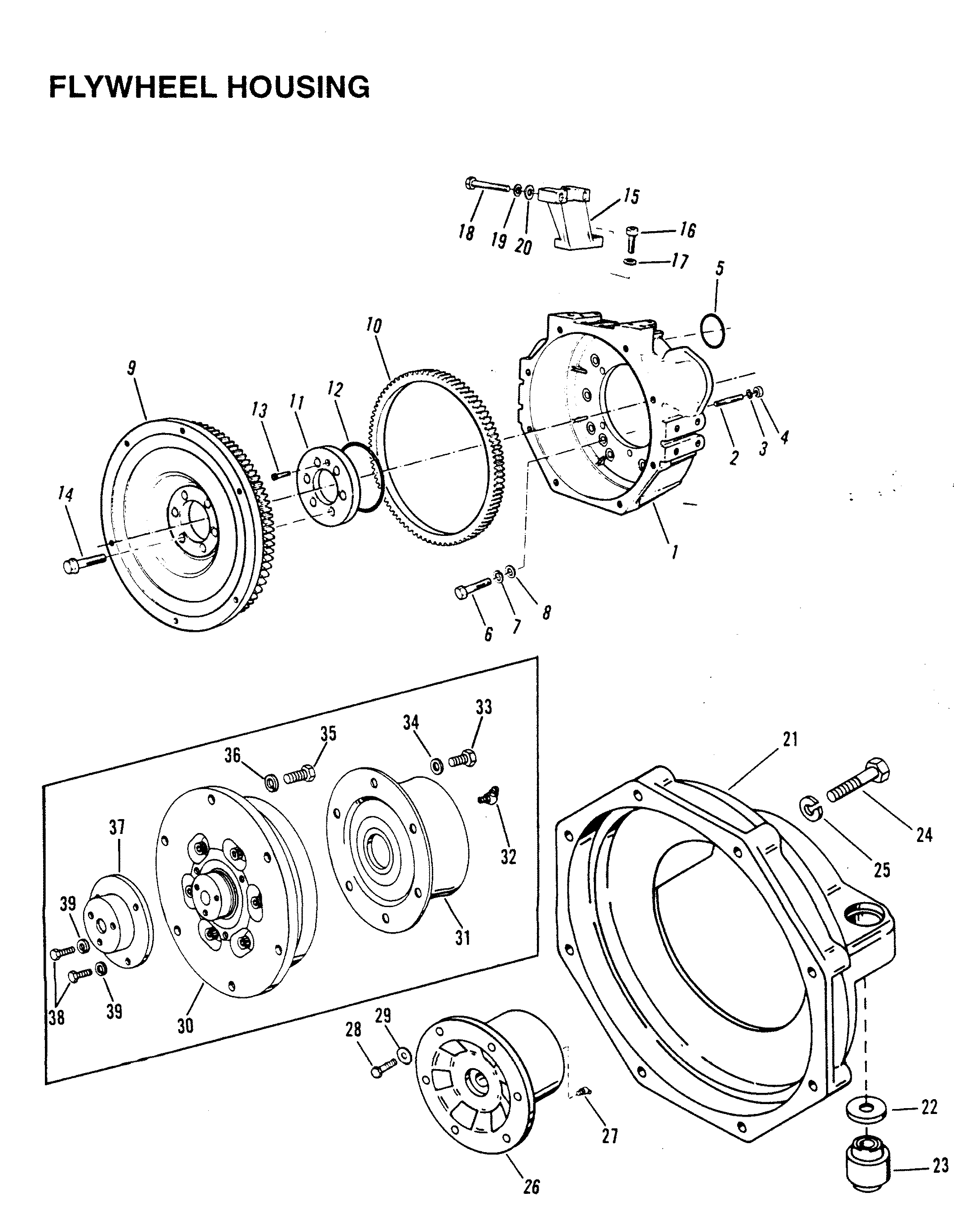 FLYWHEEL HOUSING (STERN DRIVE)