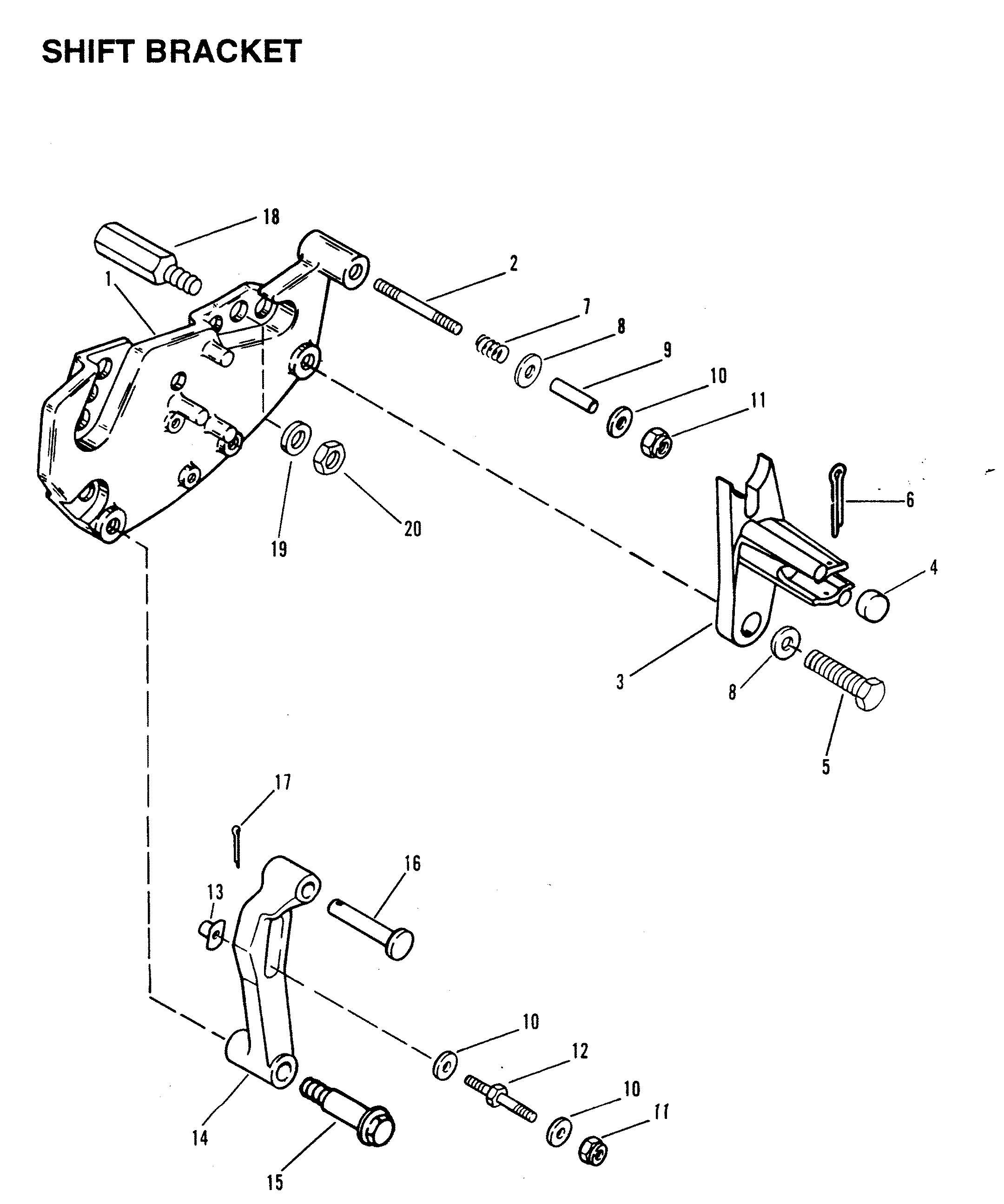 SHIFT BRACKET (STERN DRIVE)
