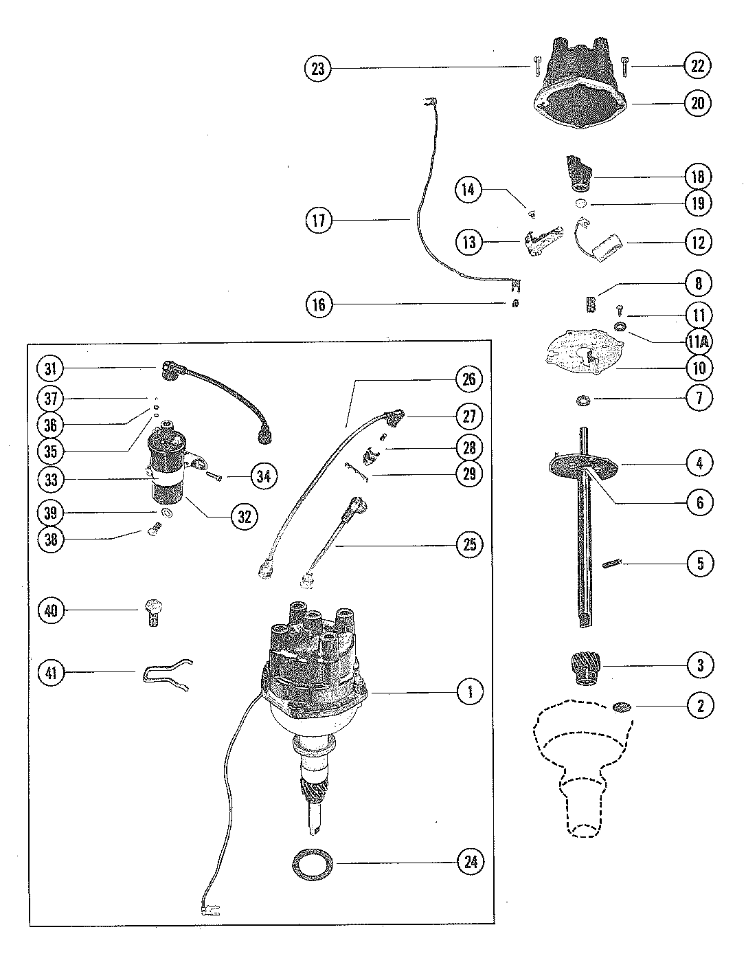 DISTRIBUTOR ASSEMBLY AND COIL