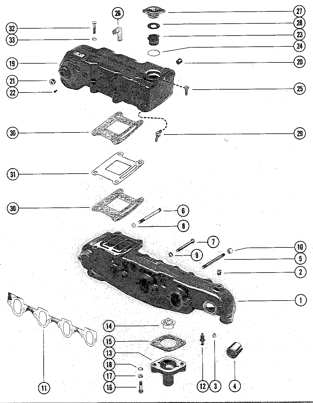 EXHAUST MANIFOLD ASSEMBLY AND EXHAUST ELBOW ASSEMBLY