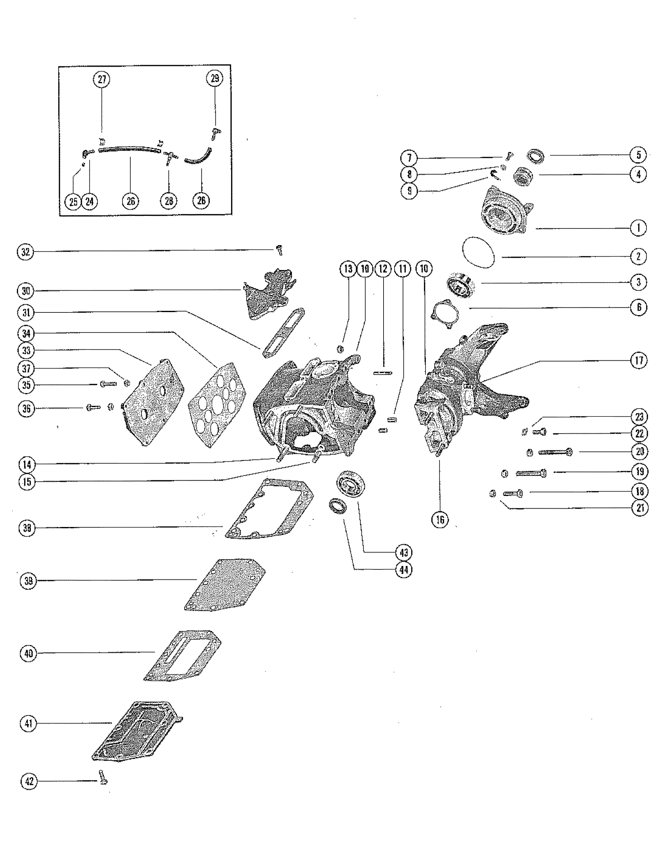 CYLINDER BLOCK AND CRANKCASE ASSEMBLY
