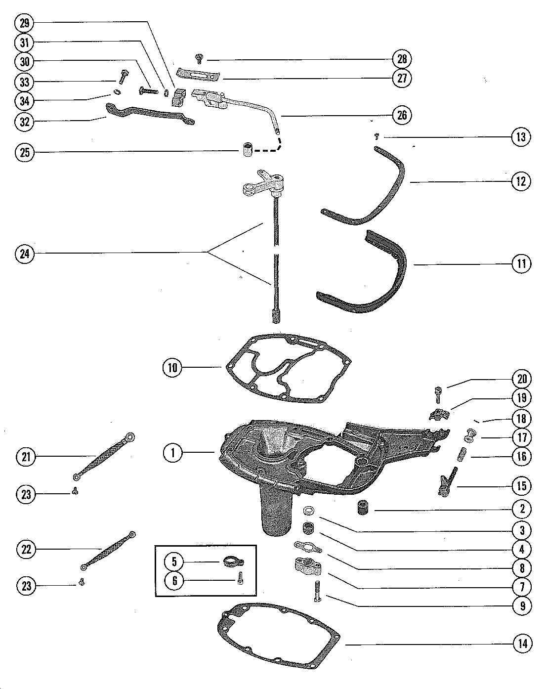 EXHAUST EXTENSION PLATE AND SHIFT LINKAGE