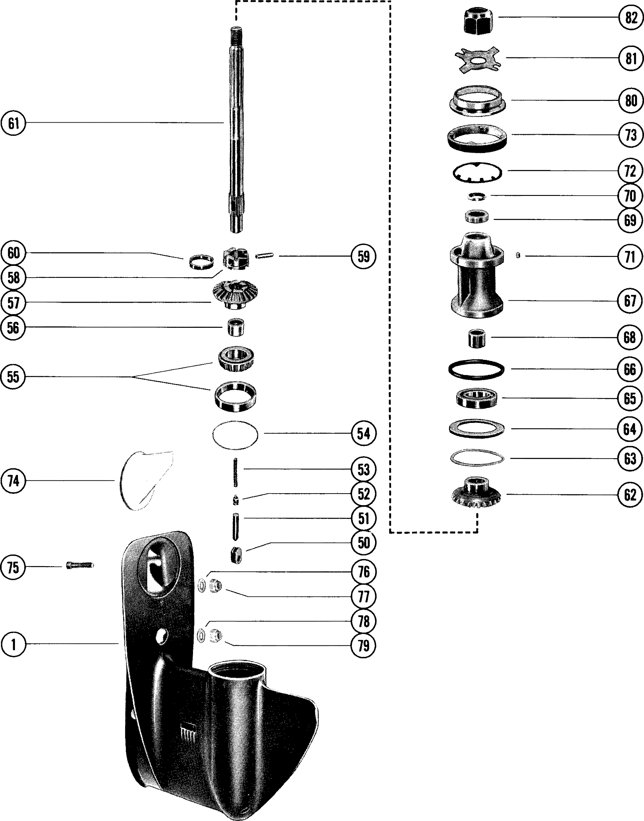 GEAR HOUSING ASSEMBLY, COMPLETE (SERIAL GROUP NO. 4)(PAGE 2)